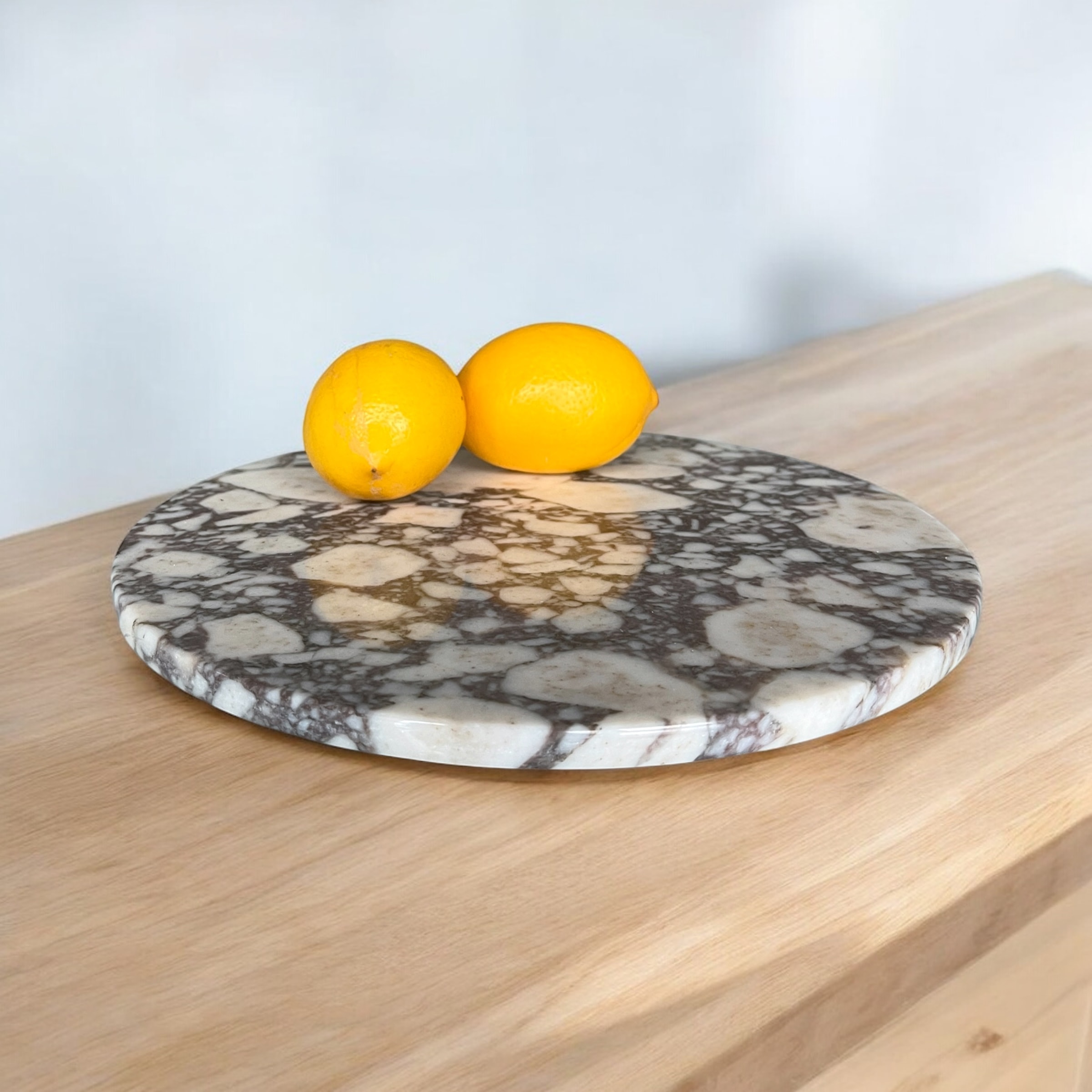 Calacatta Viola Round Serving Plate & Cheese Plate