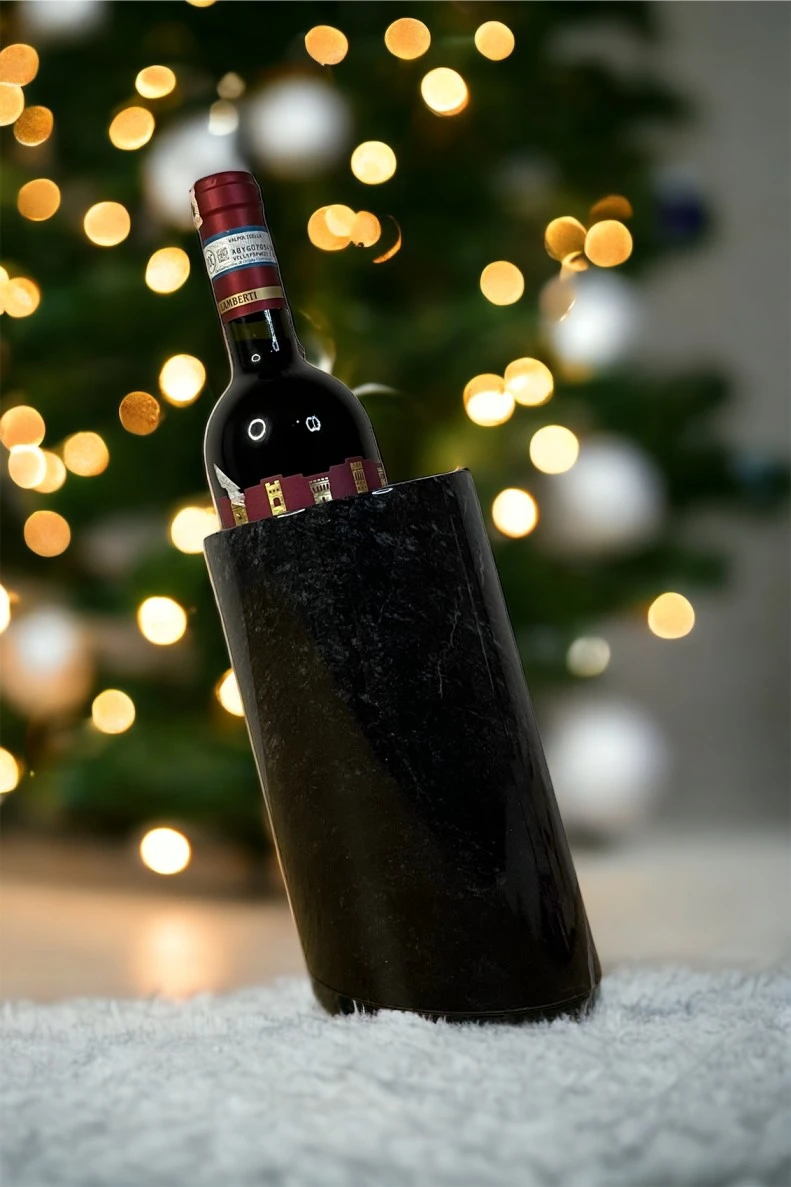 Black Marble Bottle Cooler