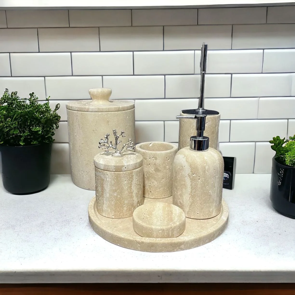 Travertine Bathroom Set-7