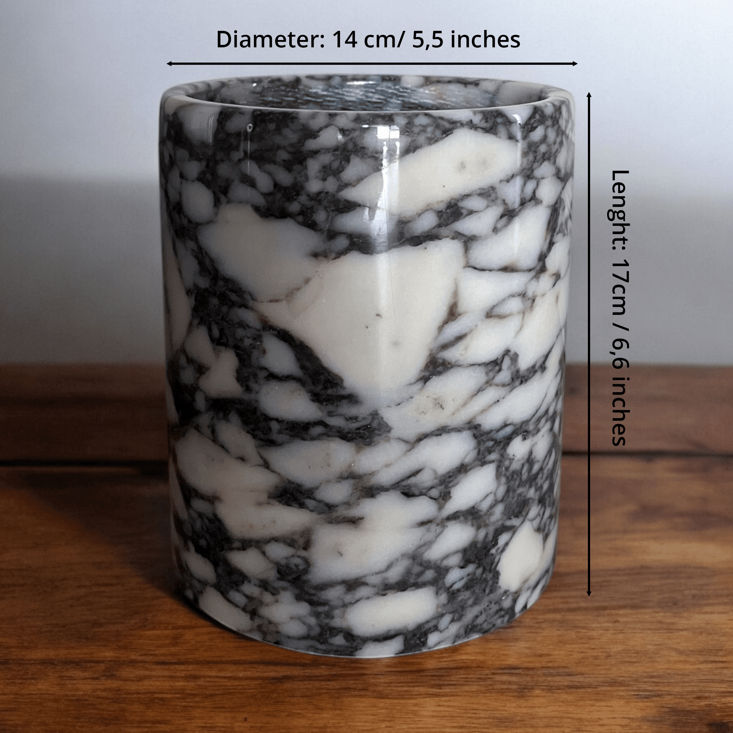 Marble Spoon Holder & Decorative Vase - Large Size