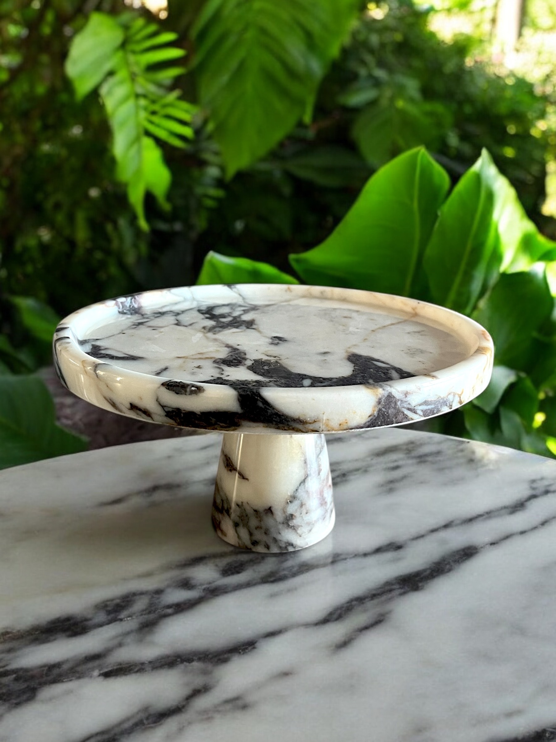 Calacatta Viola Marble Cake Stand