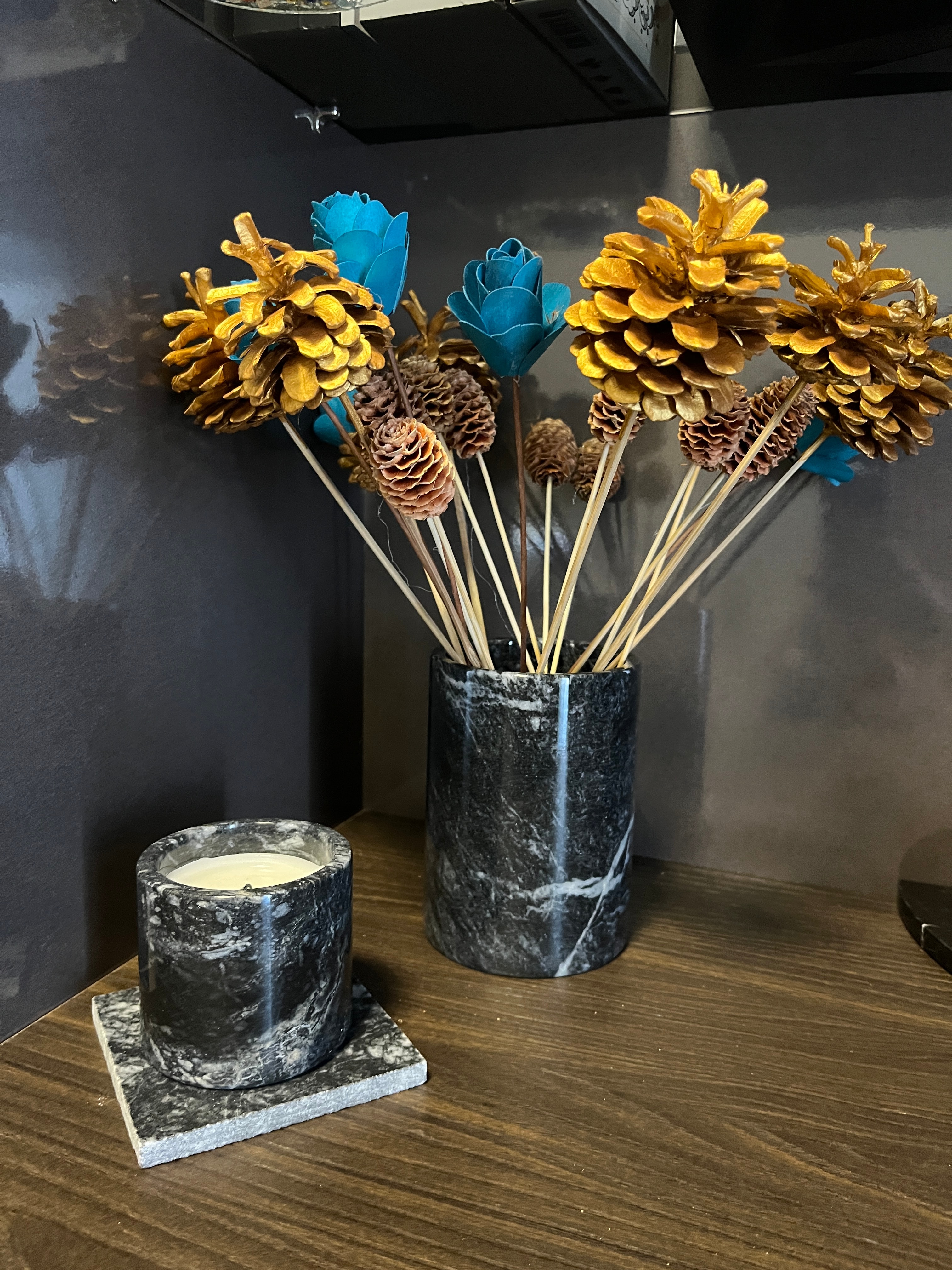 Marble Spoon Holder & Decorative Vase
