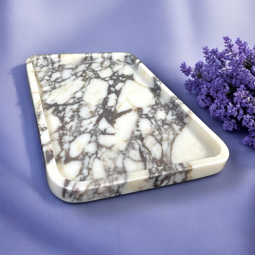 Calacatta Viola Marble Decorative Tray