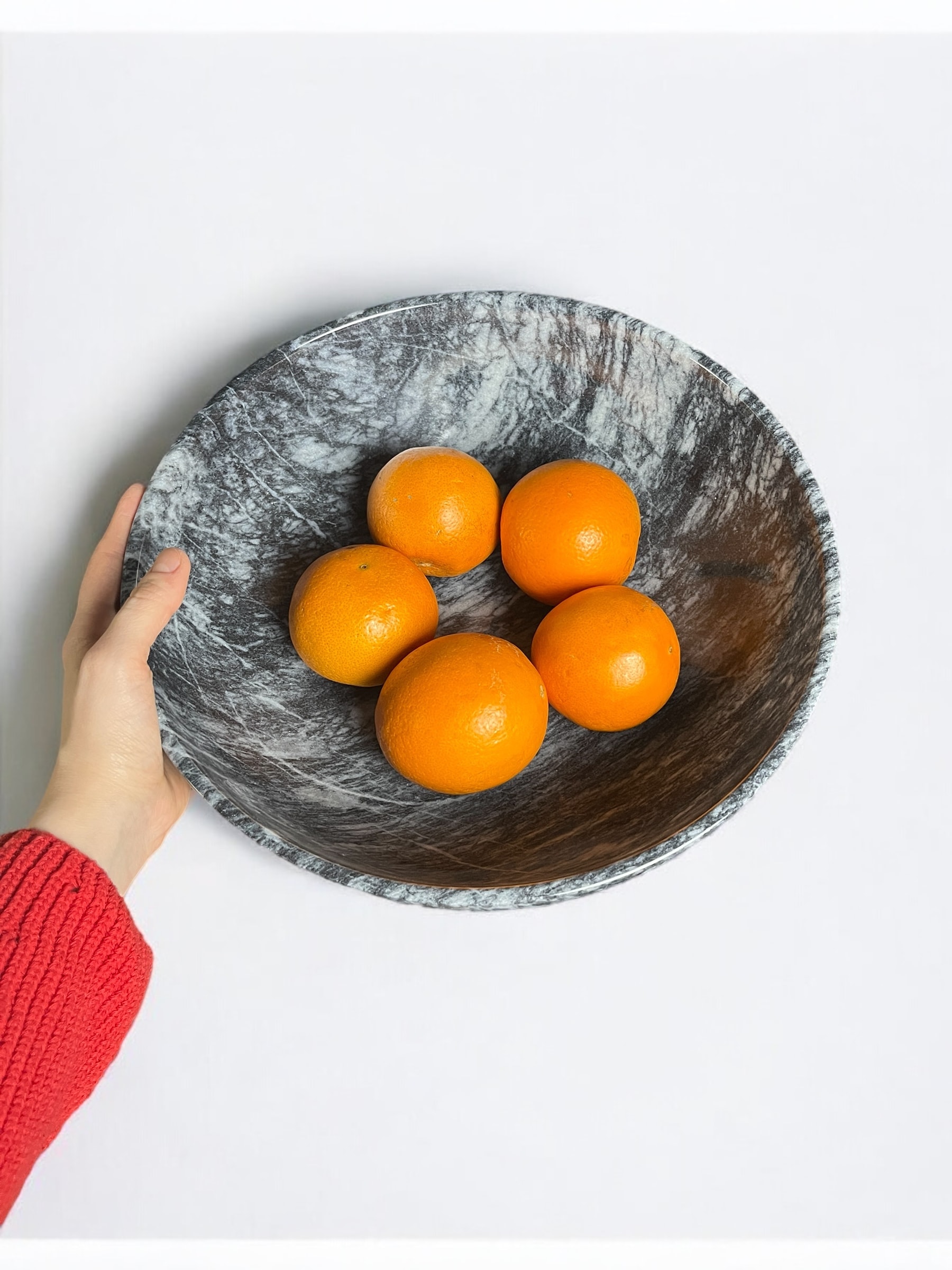 Marble Large Fruit Bowl & Large Decorative Bowl