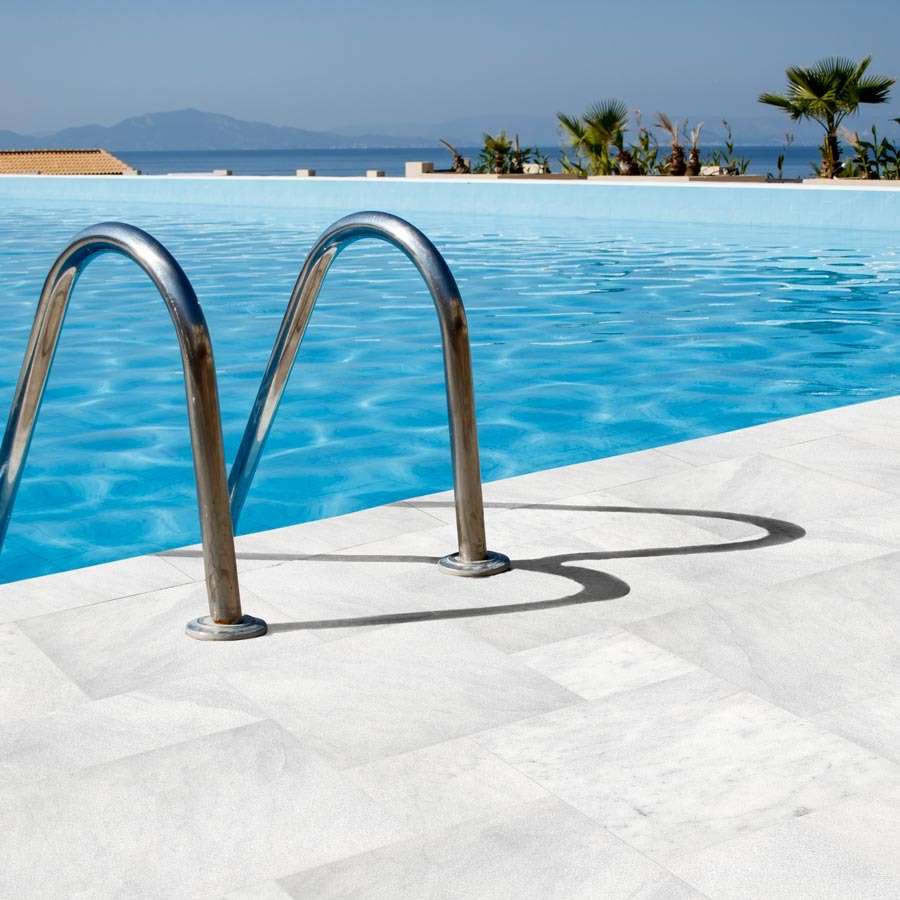 Marble Pool Pavers - Snow Marble (Ibiza White)