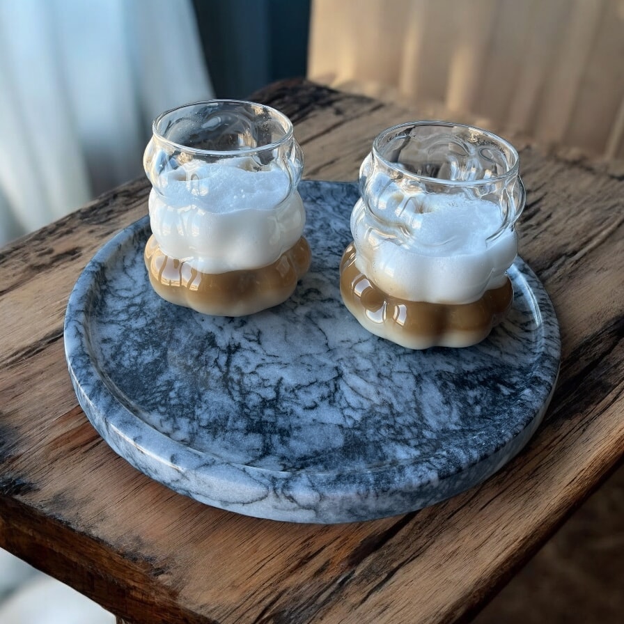 Natural Black Marble Plate & Perfume Tray