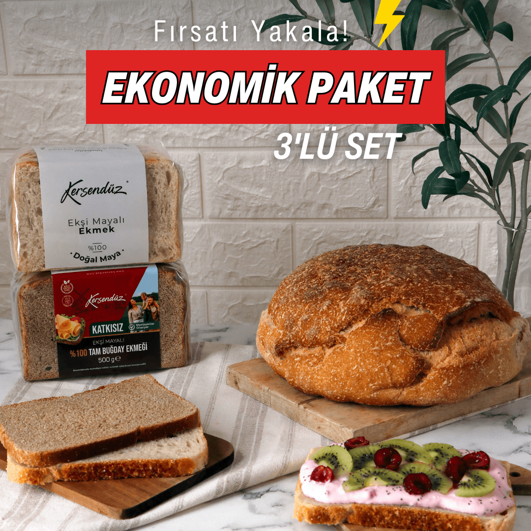 %100 Ekşi Mayalı (Artizan-Tam Buğday-Tost Ekmeği)