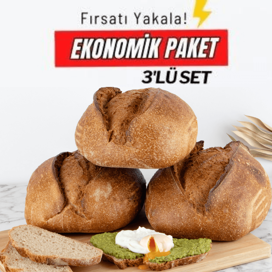 %100 Ekşi Mayalı Ekmekler 900gr 3x900 g