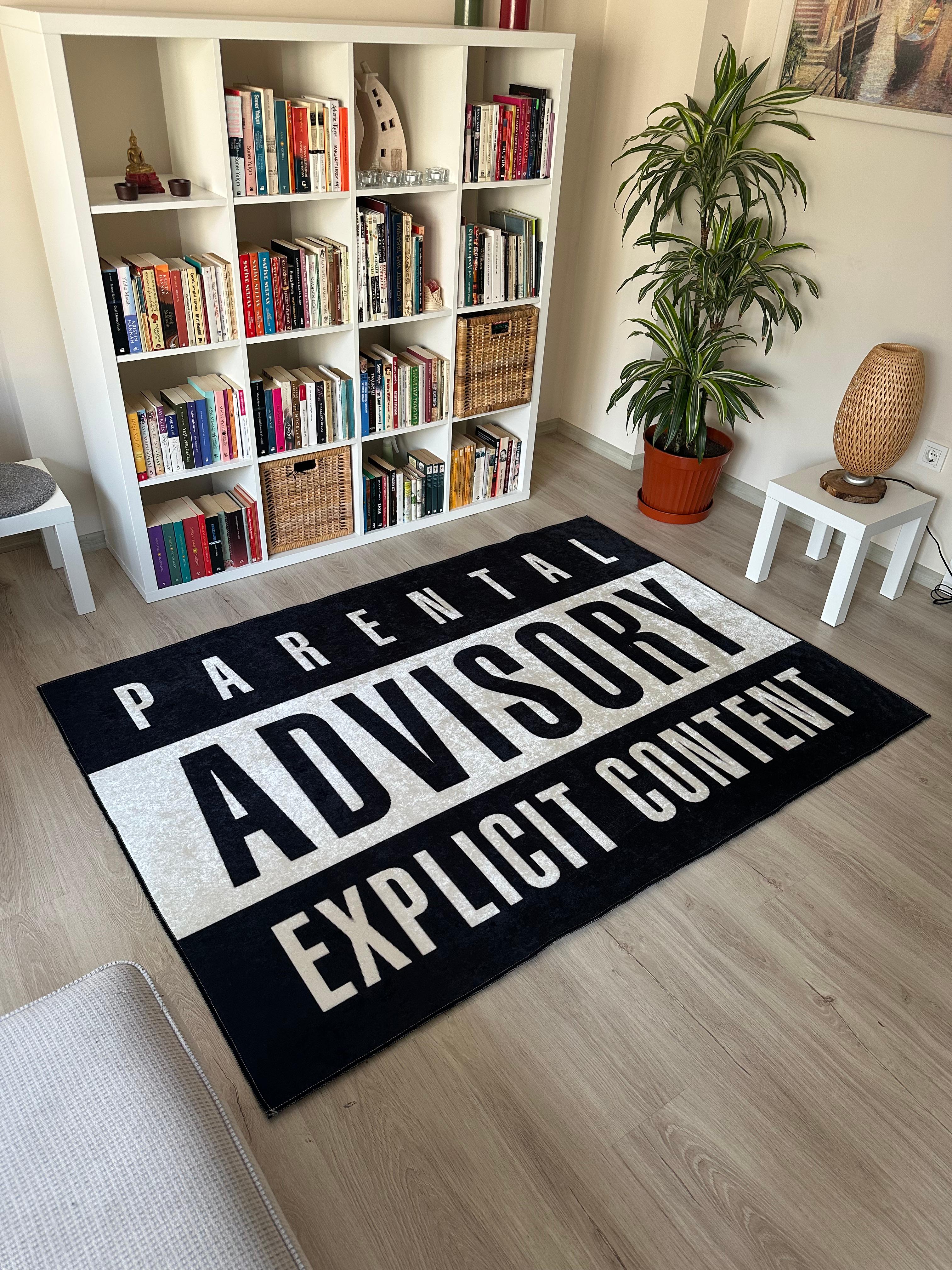 PARENTAL ADVISORY rug