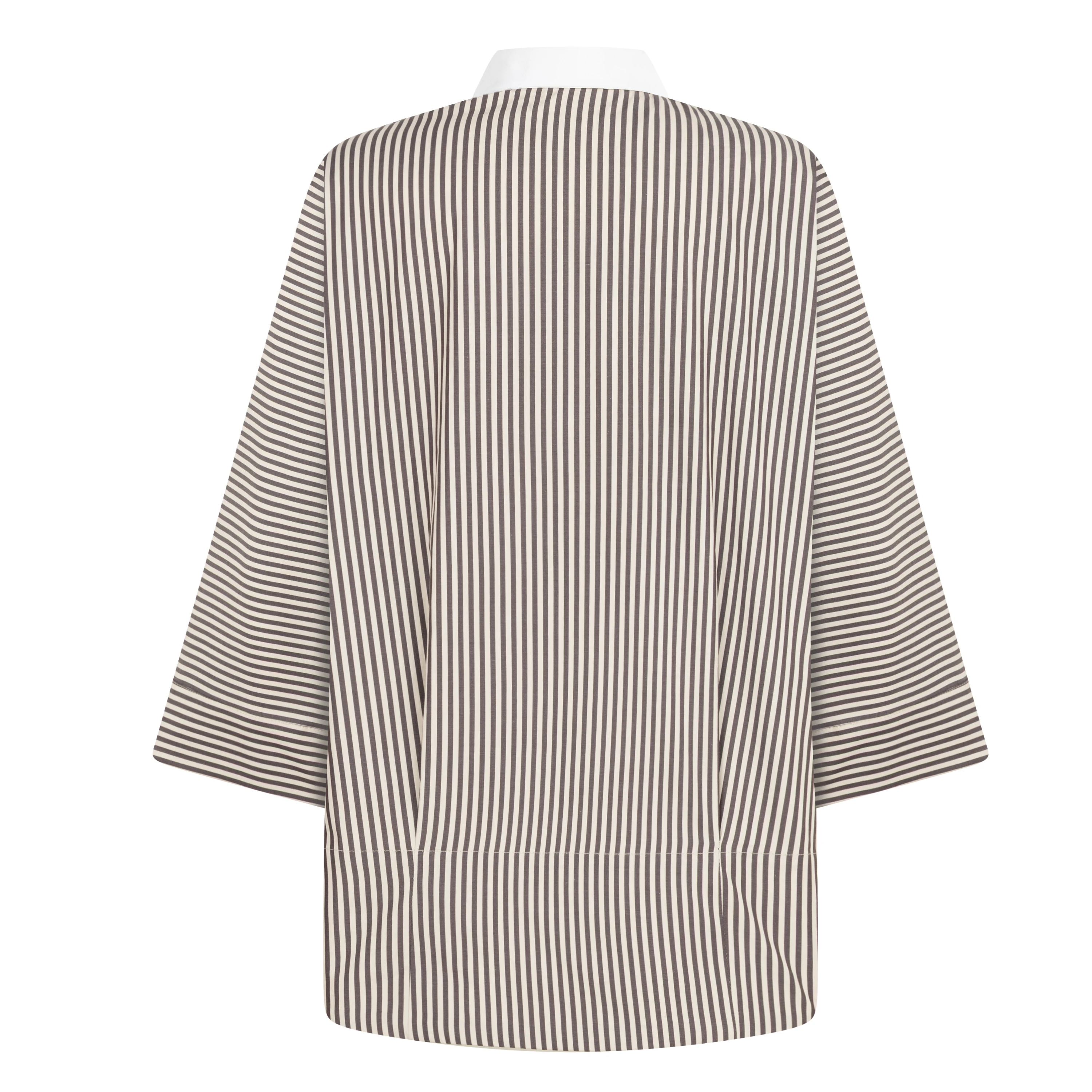 Rosa Çizgili Oversize Gömlek