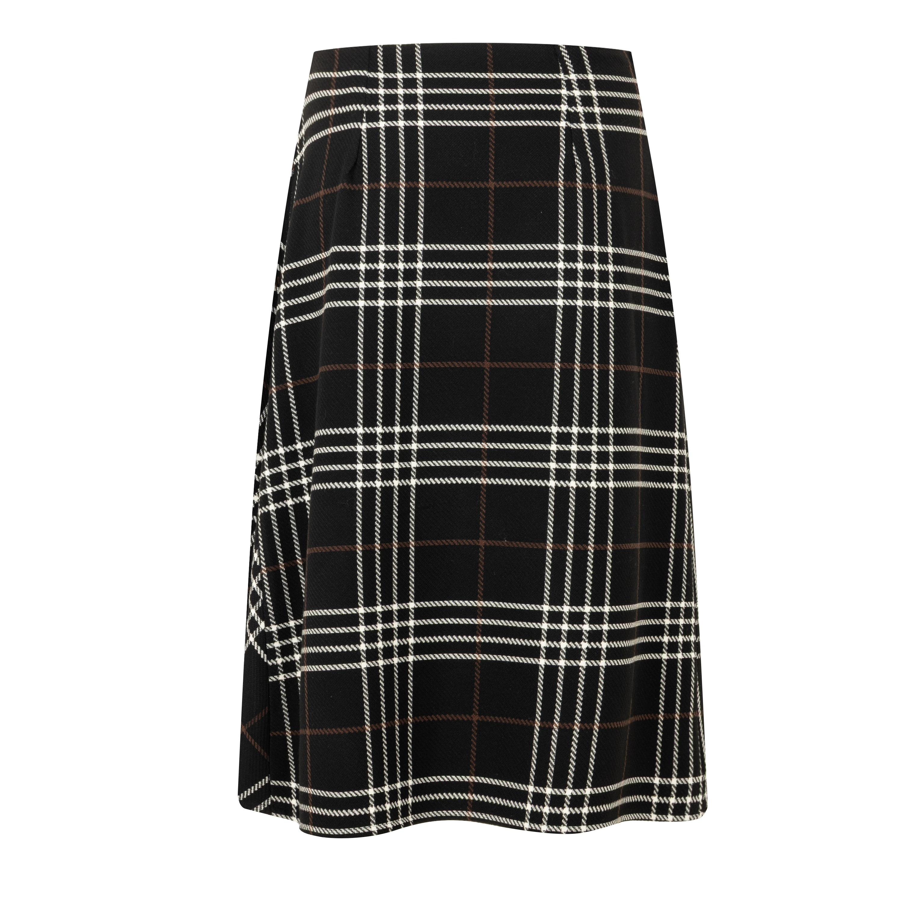 Volanlı Etek, Siyah Ekose