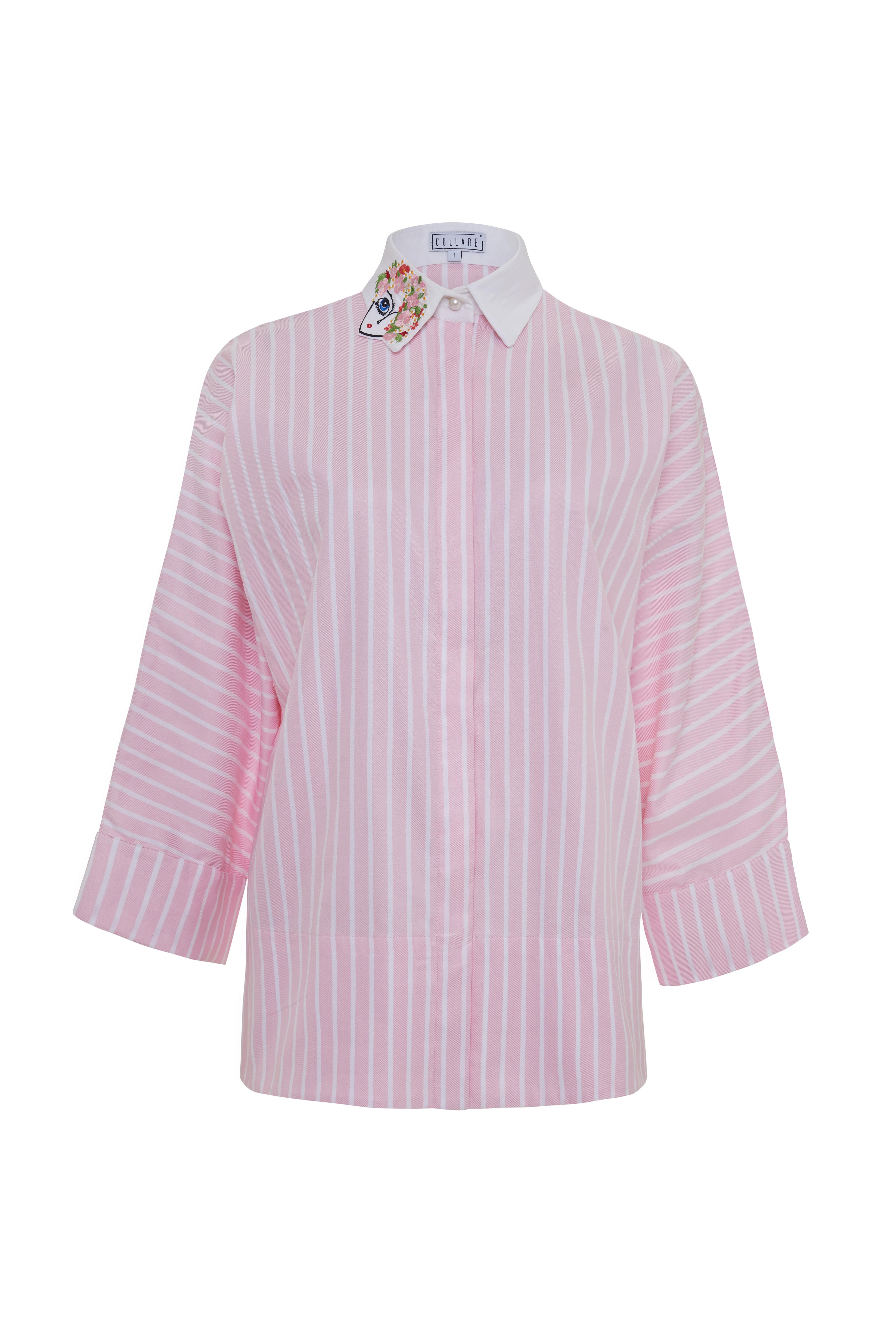 Ponny Oversize Shirt in Pink Striped