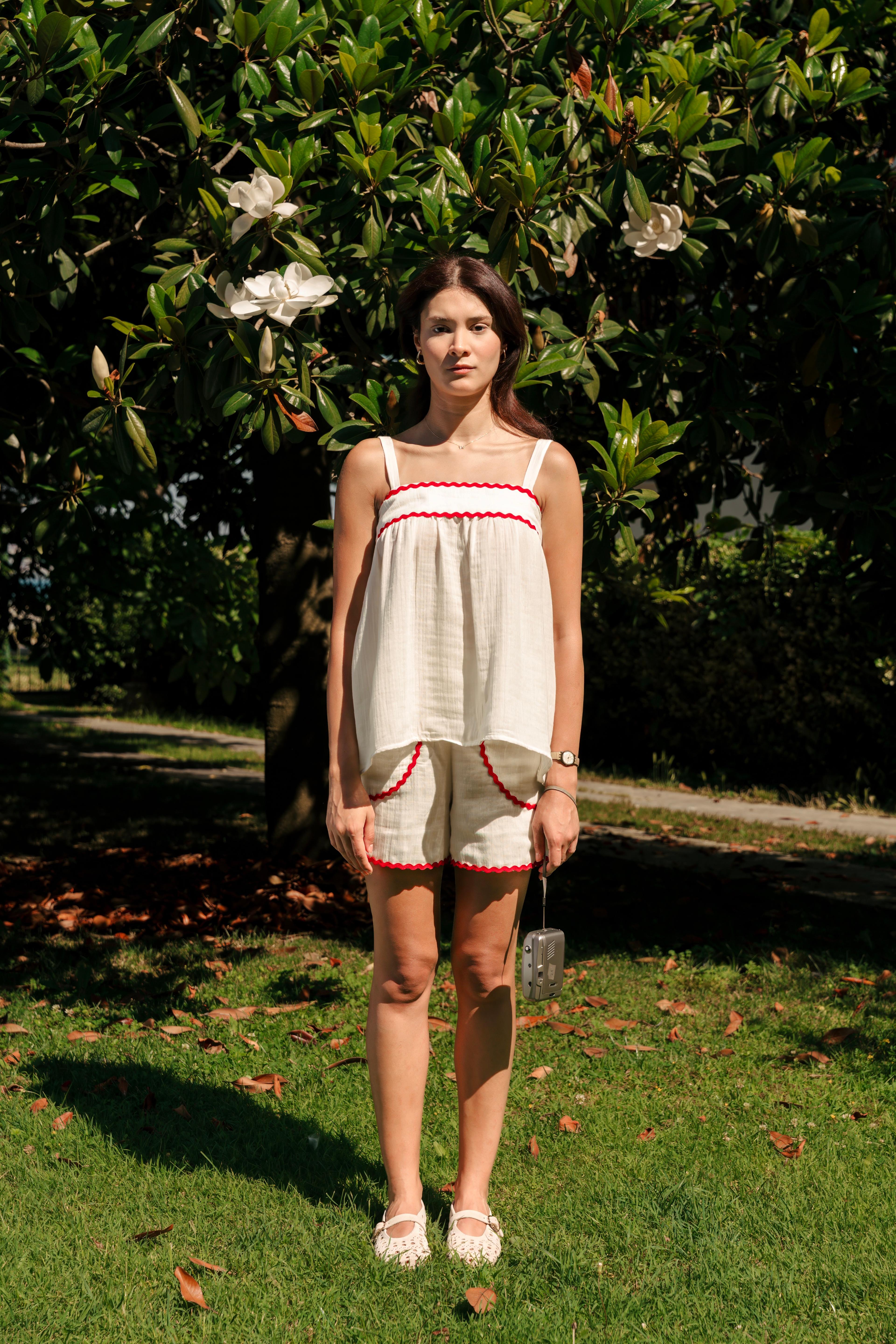 Playful Two-Piece Set in Muslin 