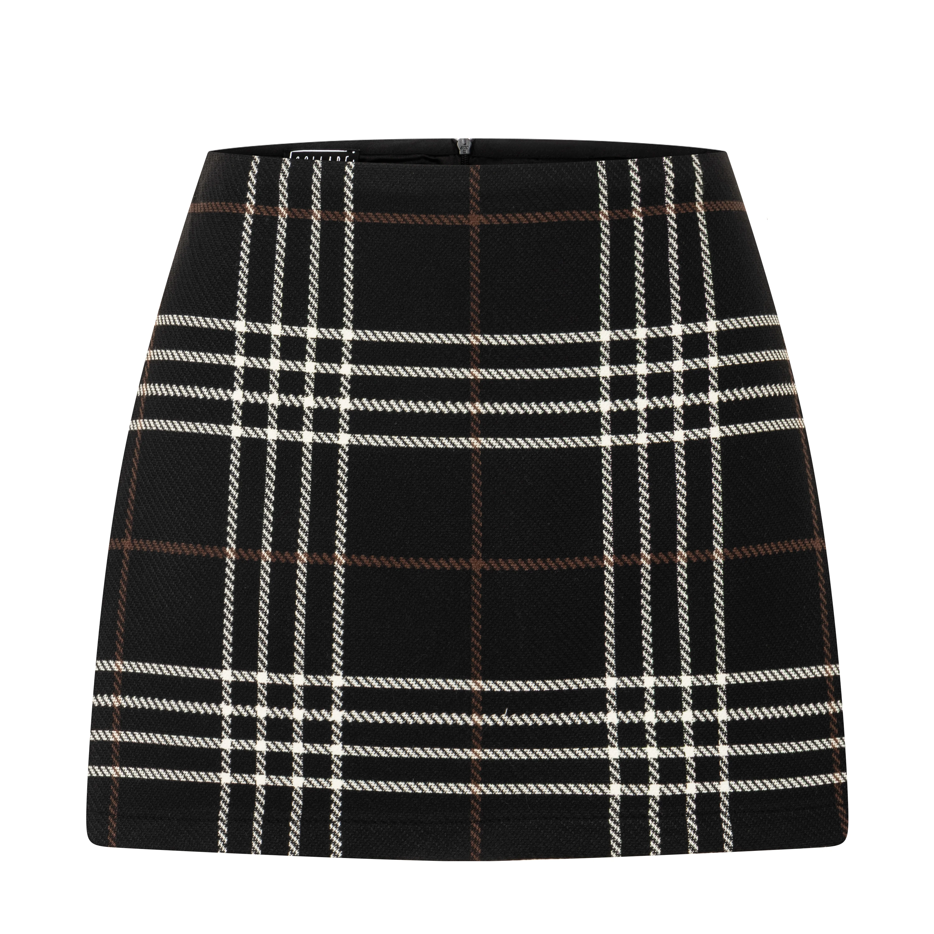 Mini Etek, Siyah Ekose