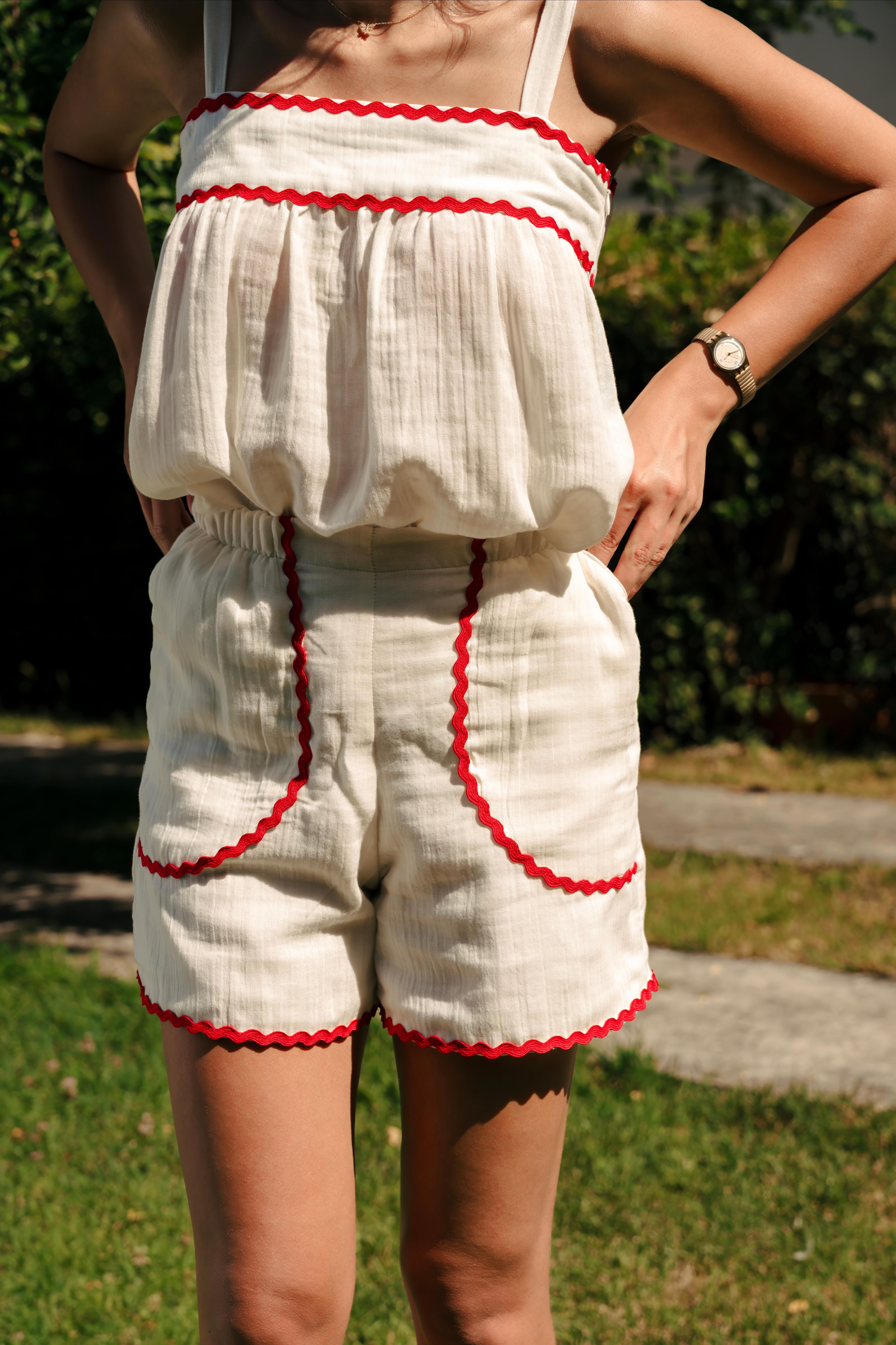Playful Two-Piece Set in Muslin 