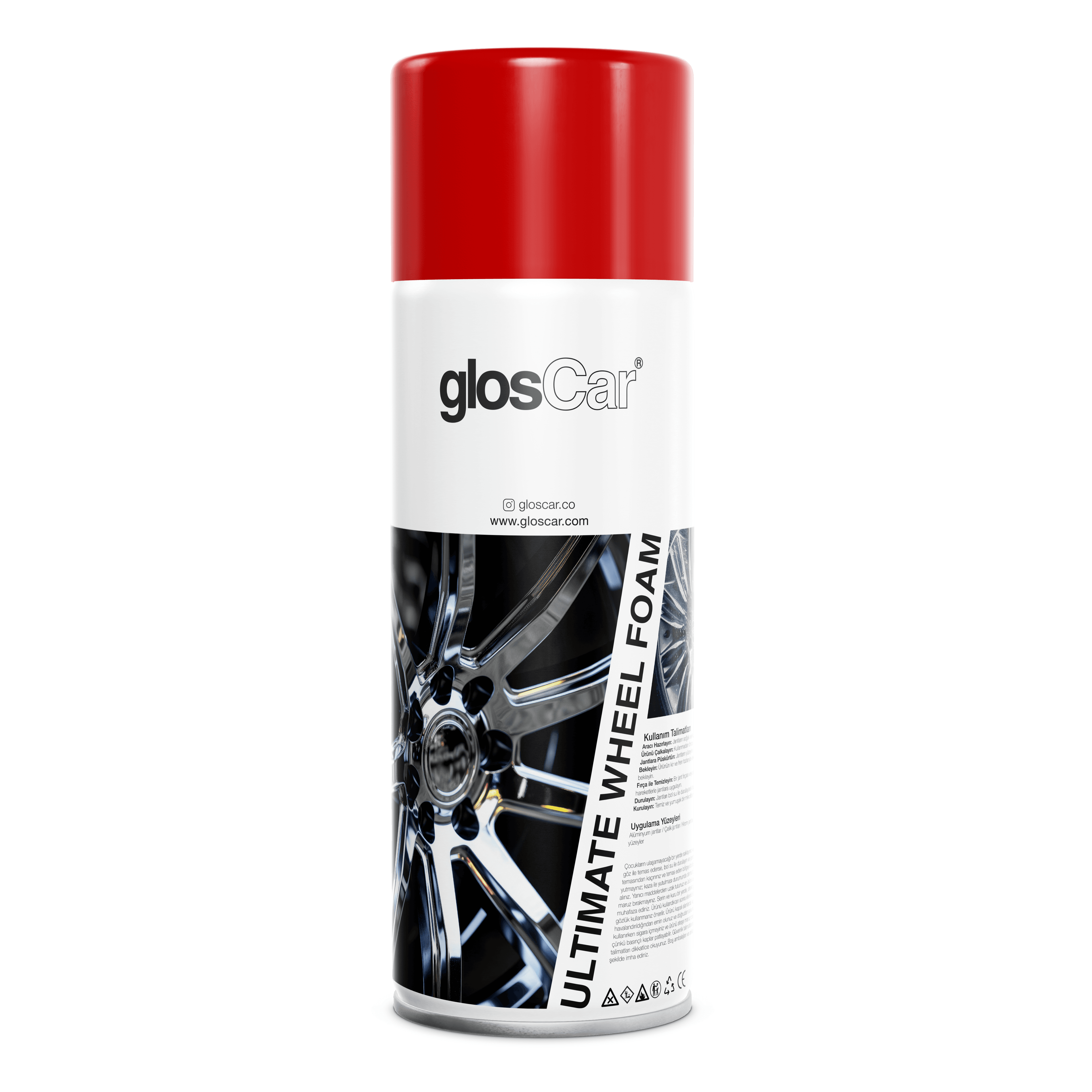 glosCar - Ultimate Wheel Cleaner │ Jant Temizleme & Kir Sökücü Sprey 500mL