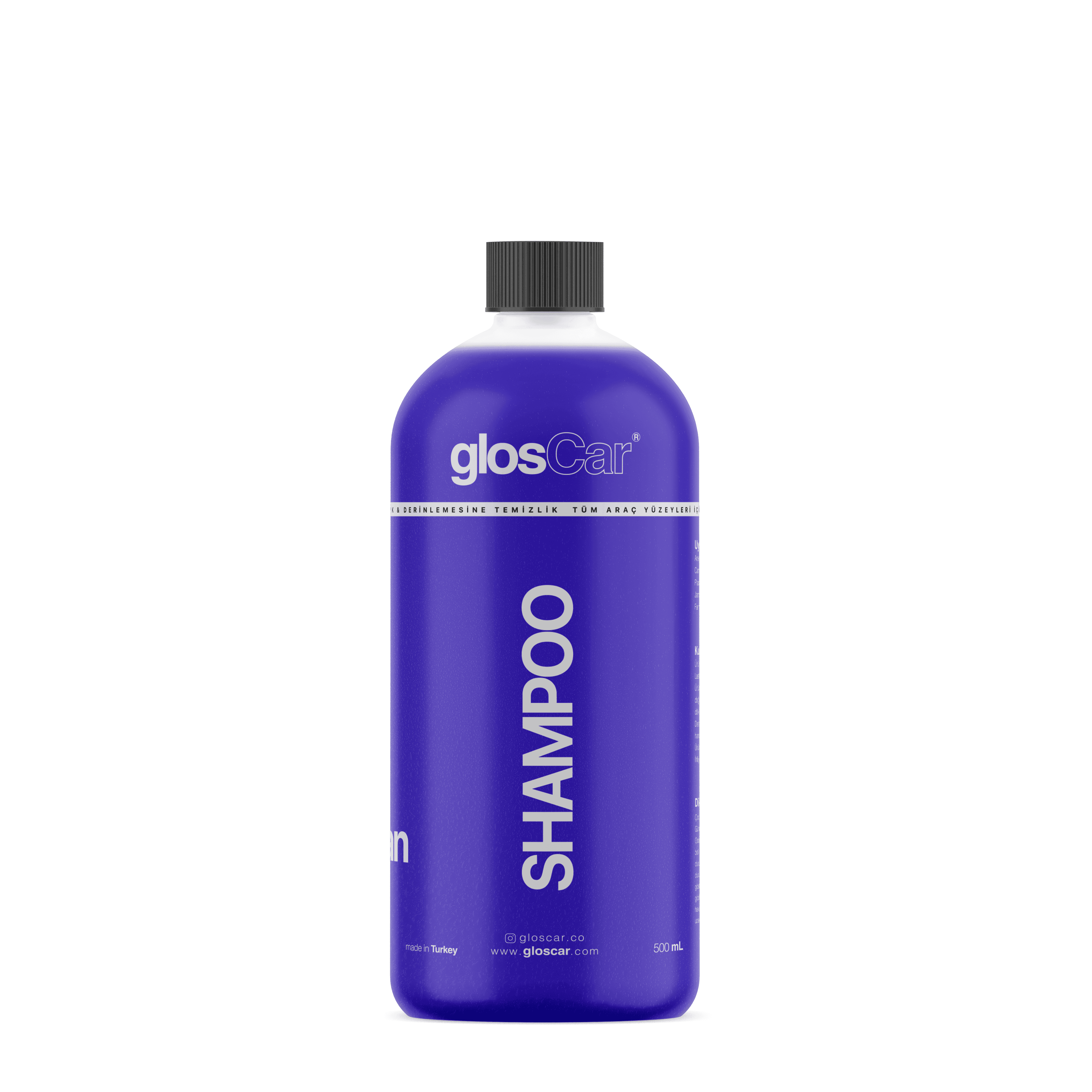 glosCar - Shampoo │ pH Nötr Cilalı Araba Yıkama Şampuanı 500mL