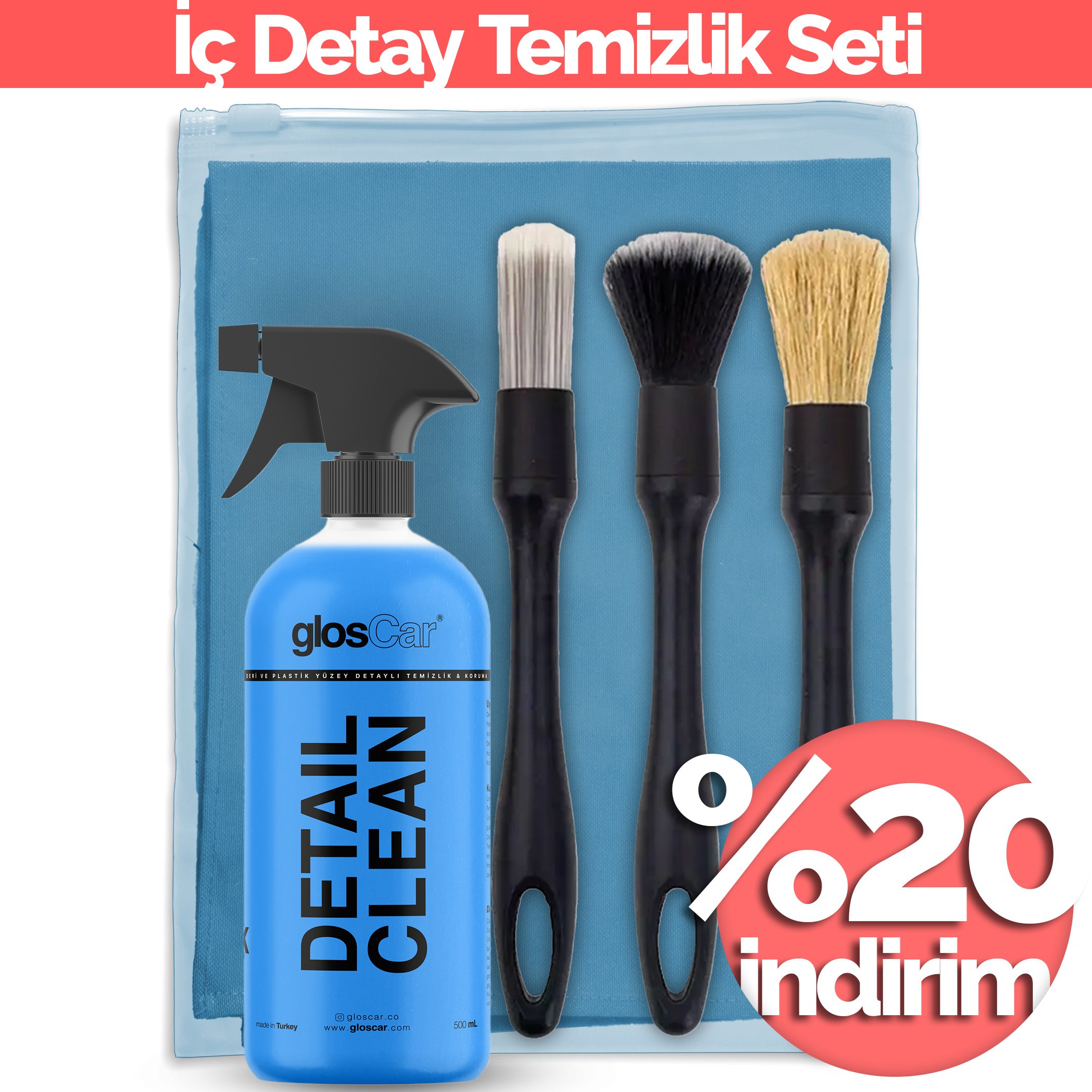 glosCar - İç Detaylı Temizlik Seti