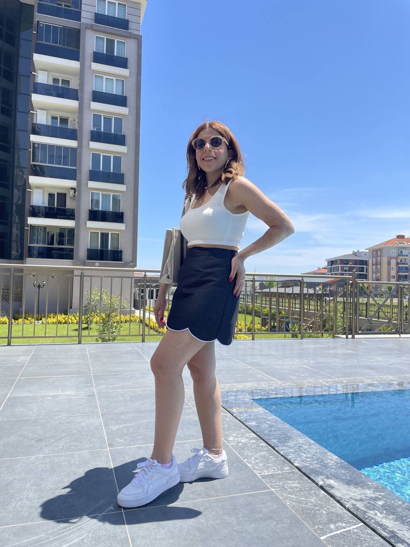 Oysho Crop Atlet - Beyaz