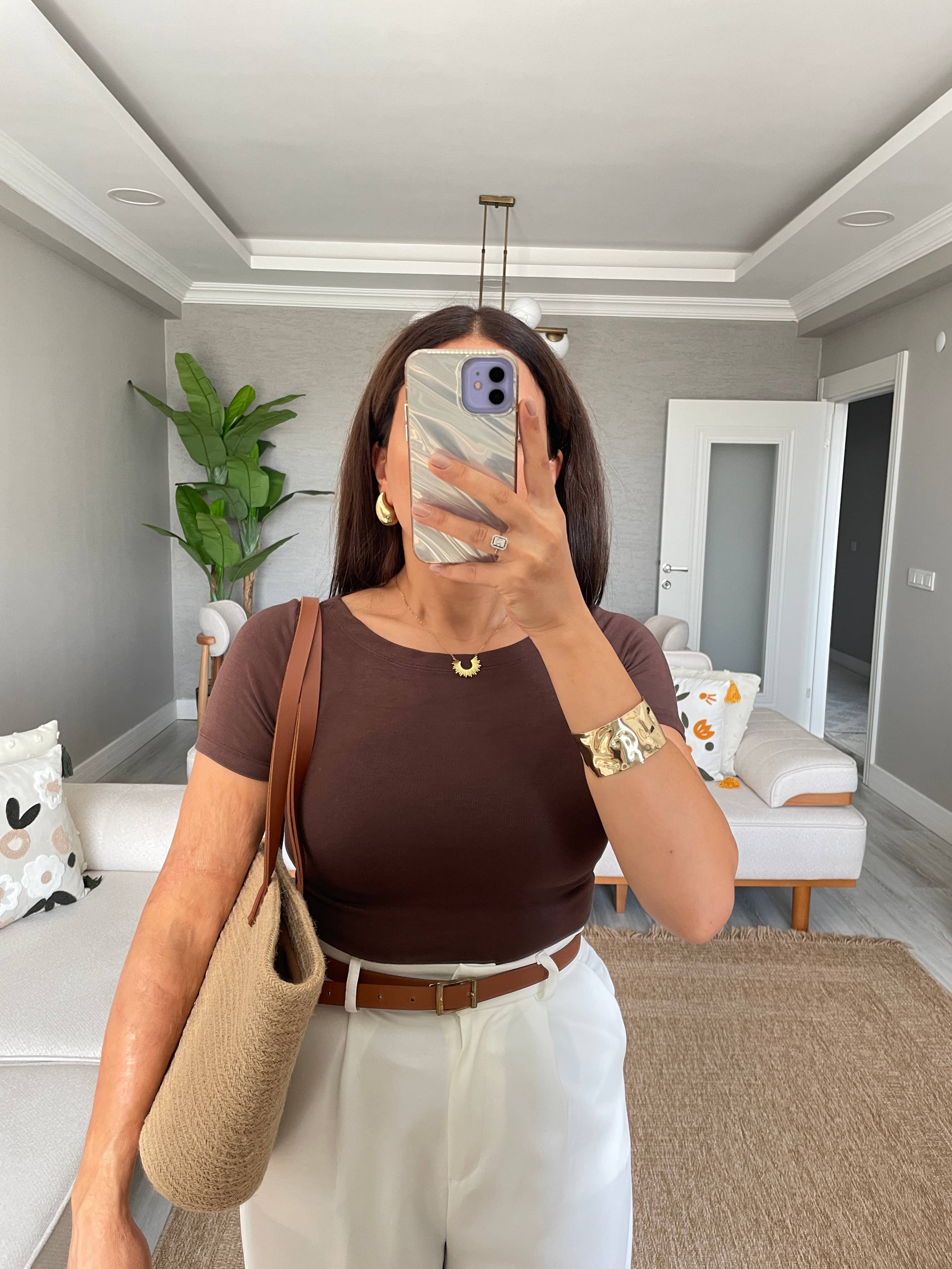ChicAria Kayık Yaka Basic Fit Body