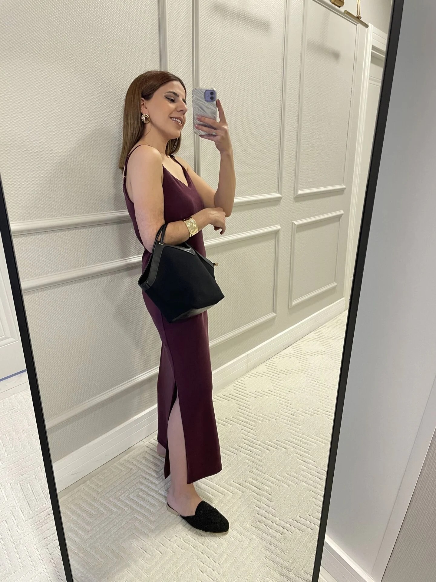 Oysho Model İp Askılı Yırtmaç Detaylı Uzun Elbise