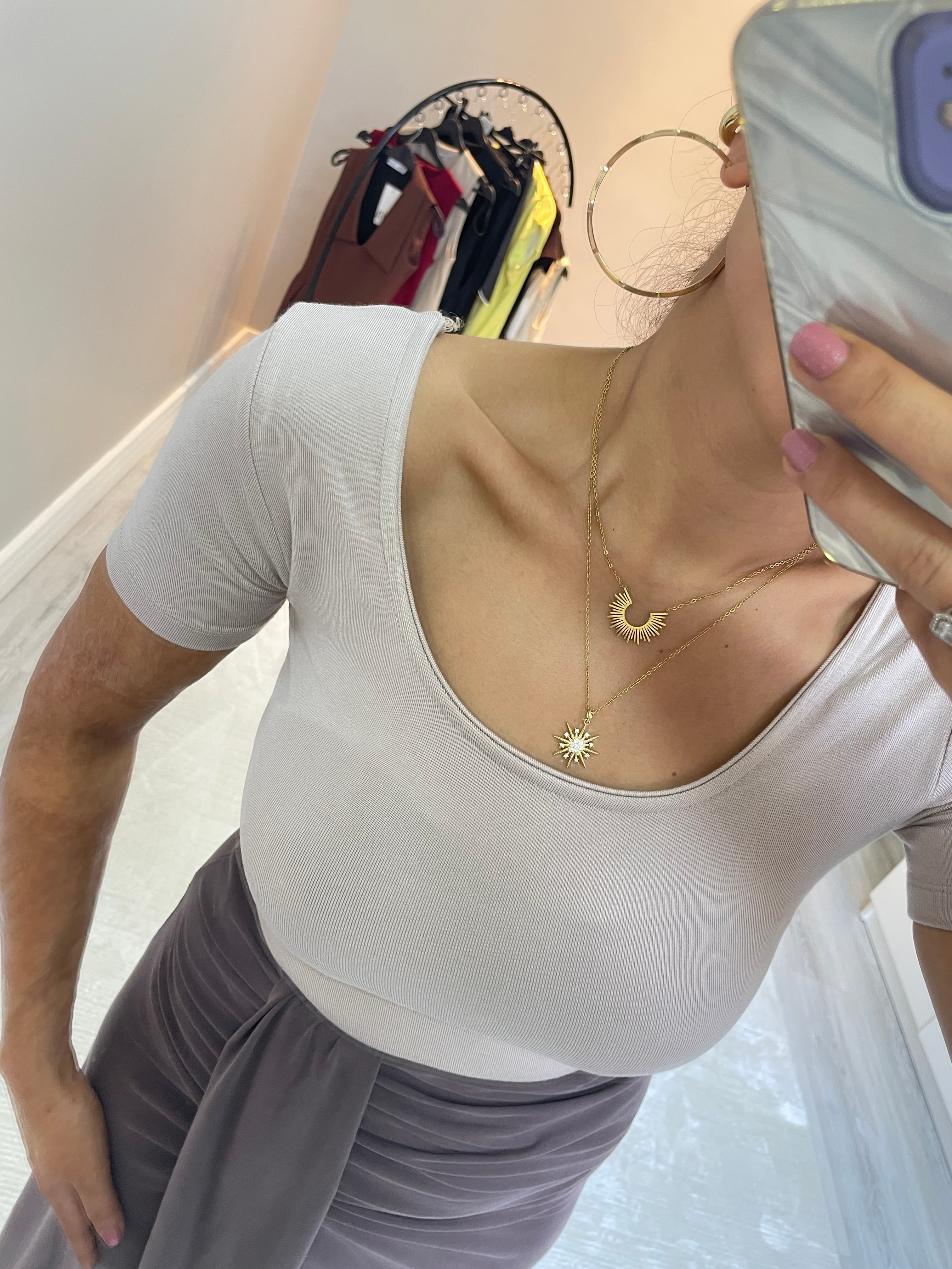 Oysho U Yaka Body - Bej