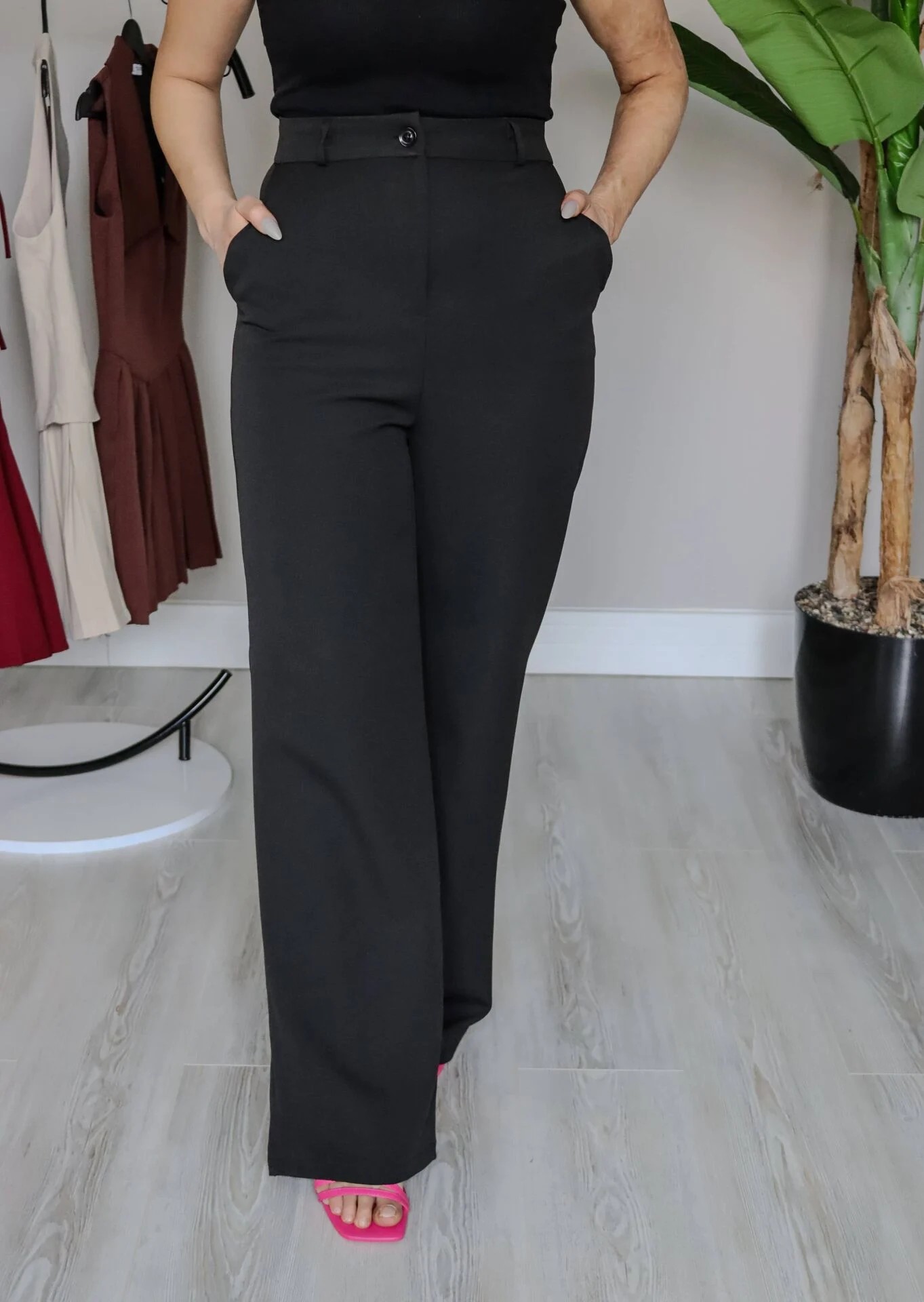 Siyah Marka Model Yandan Bağlamalı Blazer Ceket Pantolon Takım