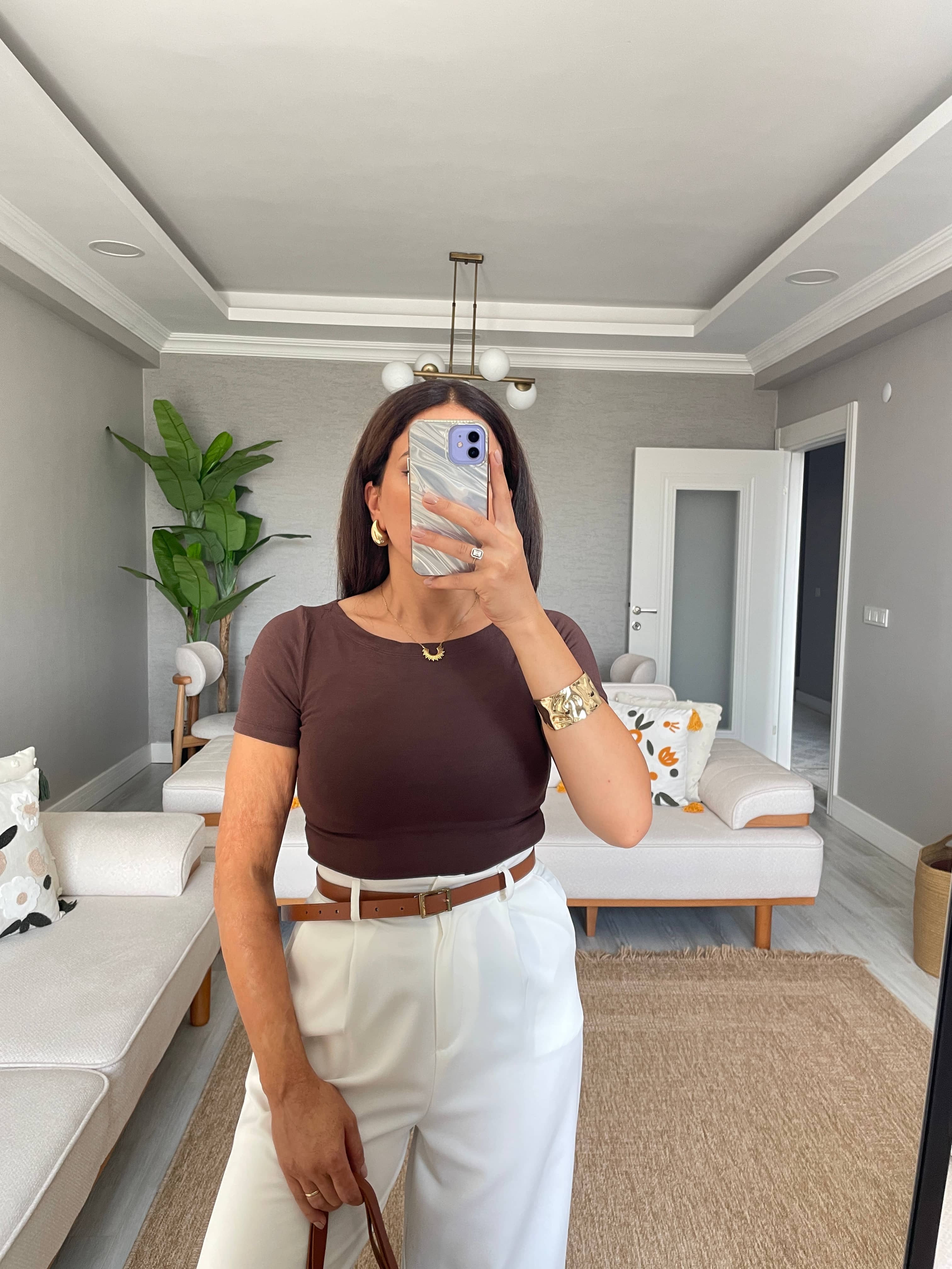 ChicAria Kayık Yaka Basic Fit Body