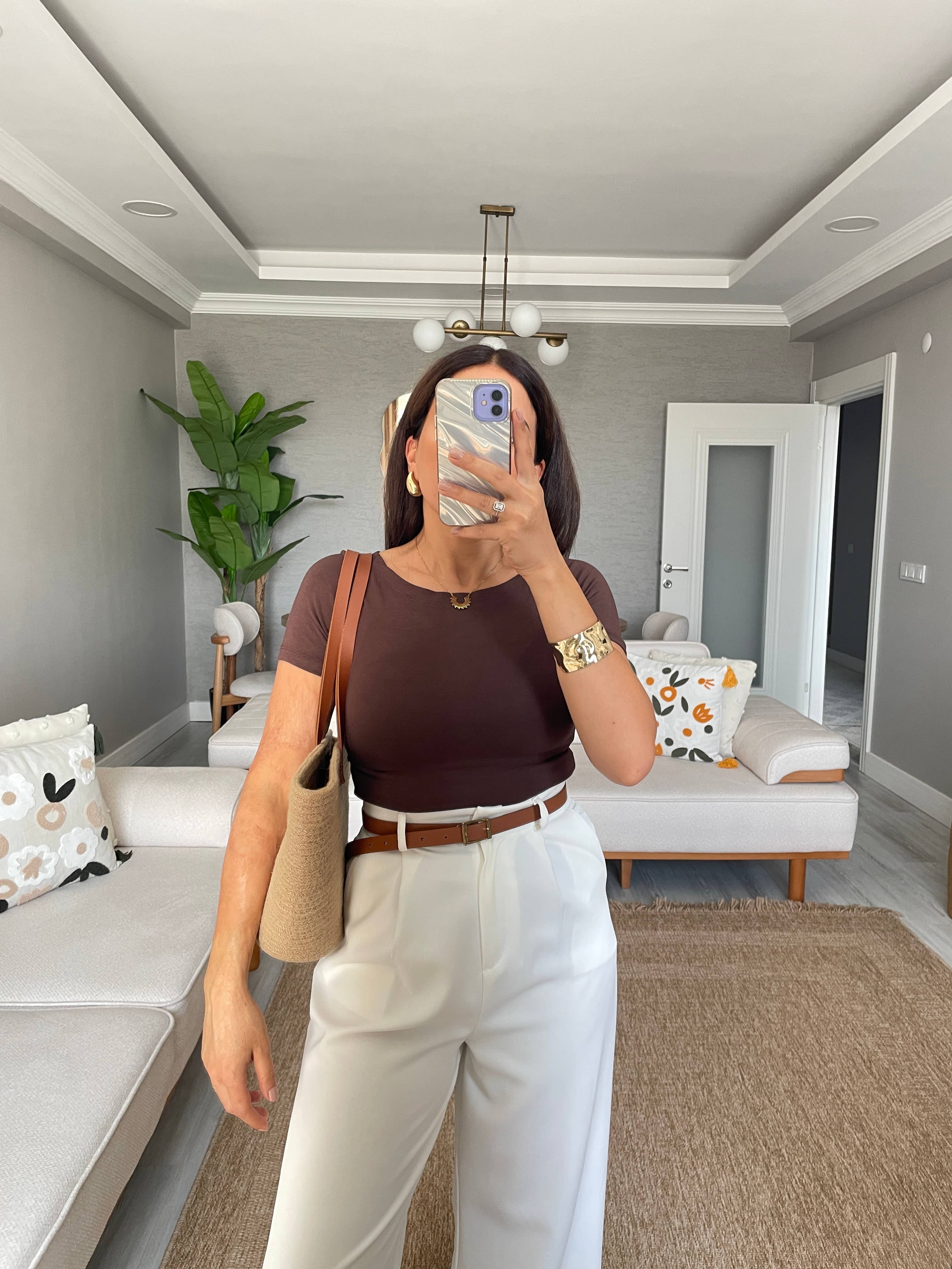 ChicAria Kayık Yaka Basic Fit Body