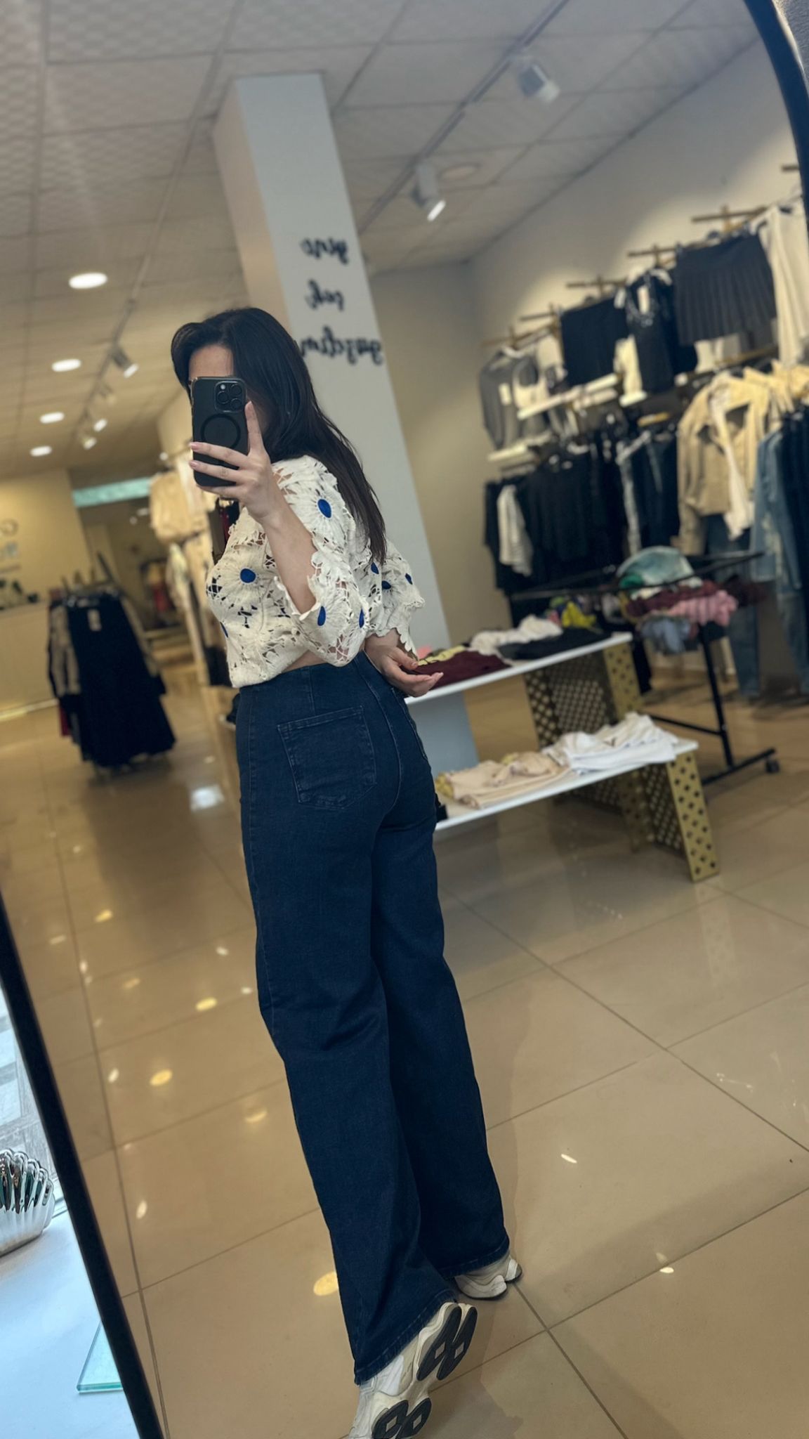 Beli Lastikli İspanyol Jean Pantolon