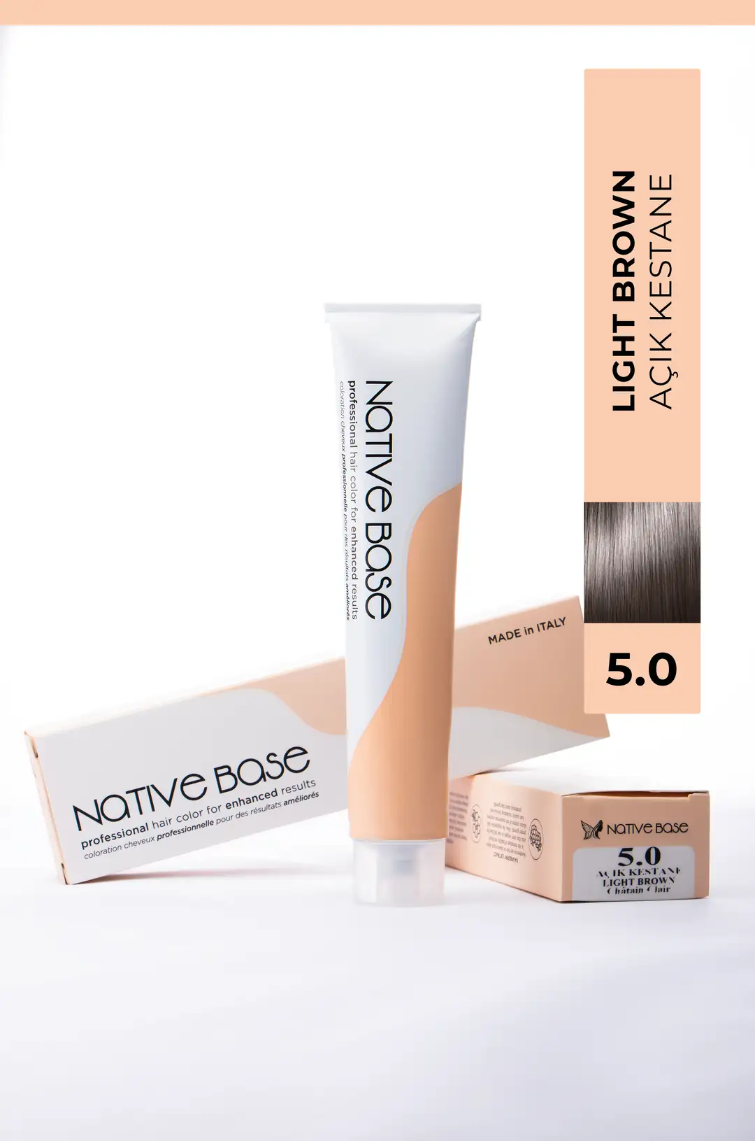 NATİVE BASE SAÇ BOYASI 5.0 AÇIK KESTANE 100 ML