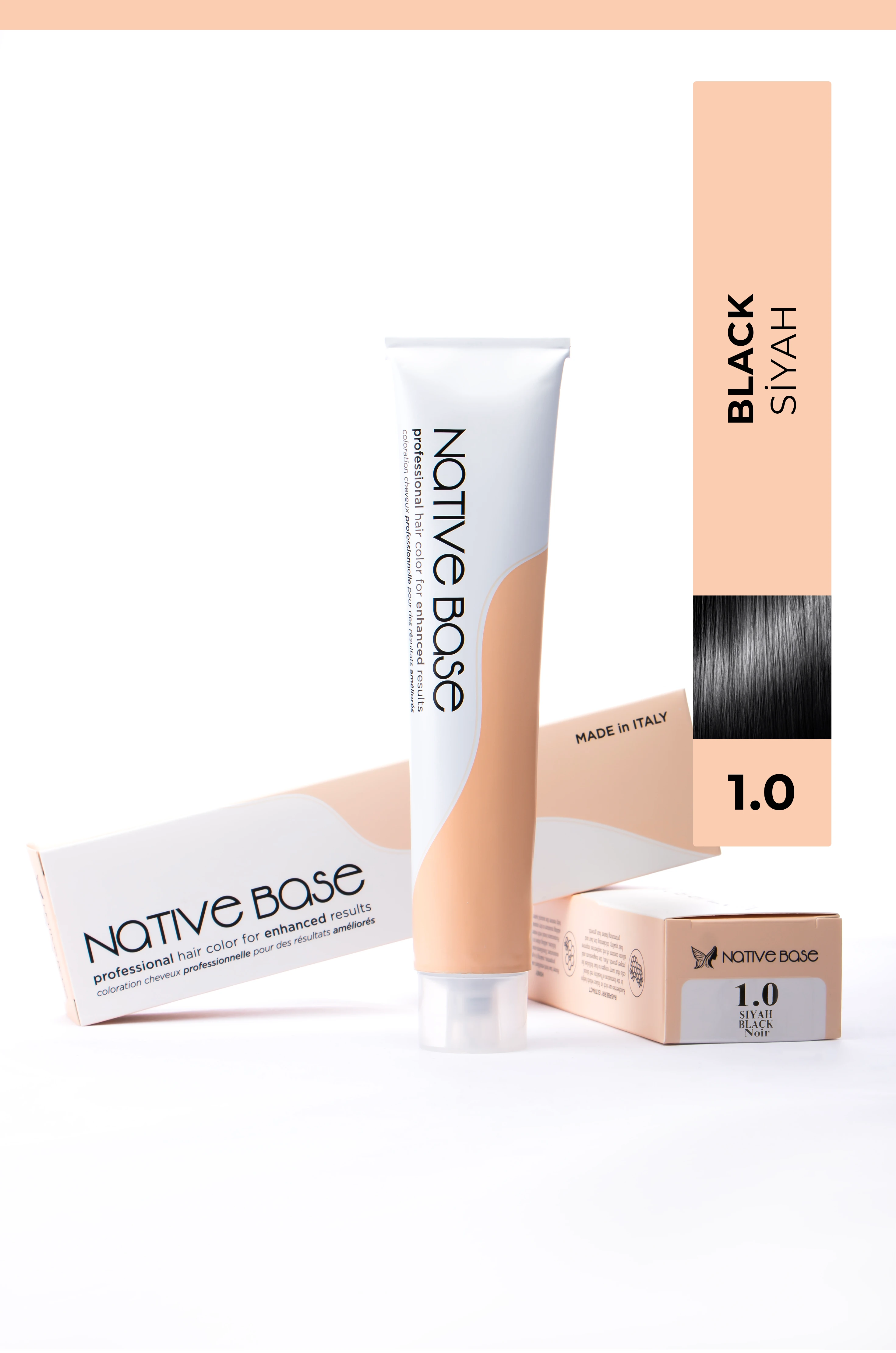 NATİVE BASE SAÇ BOYASI 1.0 SİYAH 100 ML