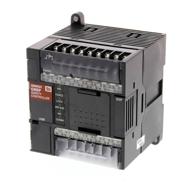 G9SP Standalone Safety controller, 10 safety input, 4 safety output, 4 test output, 4 standard output. PNP G9SP-N10S