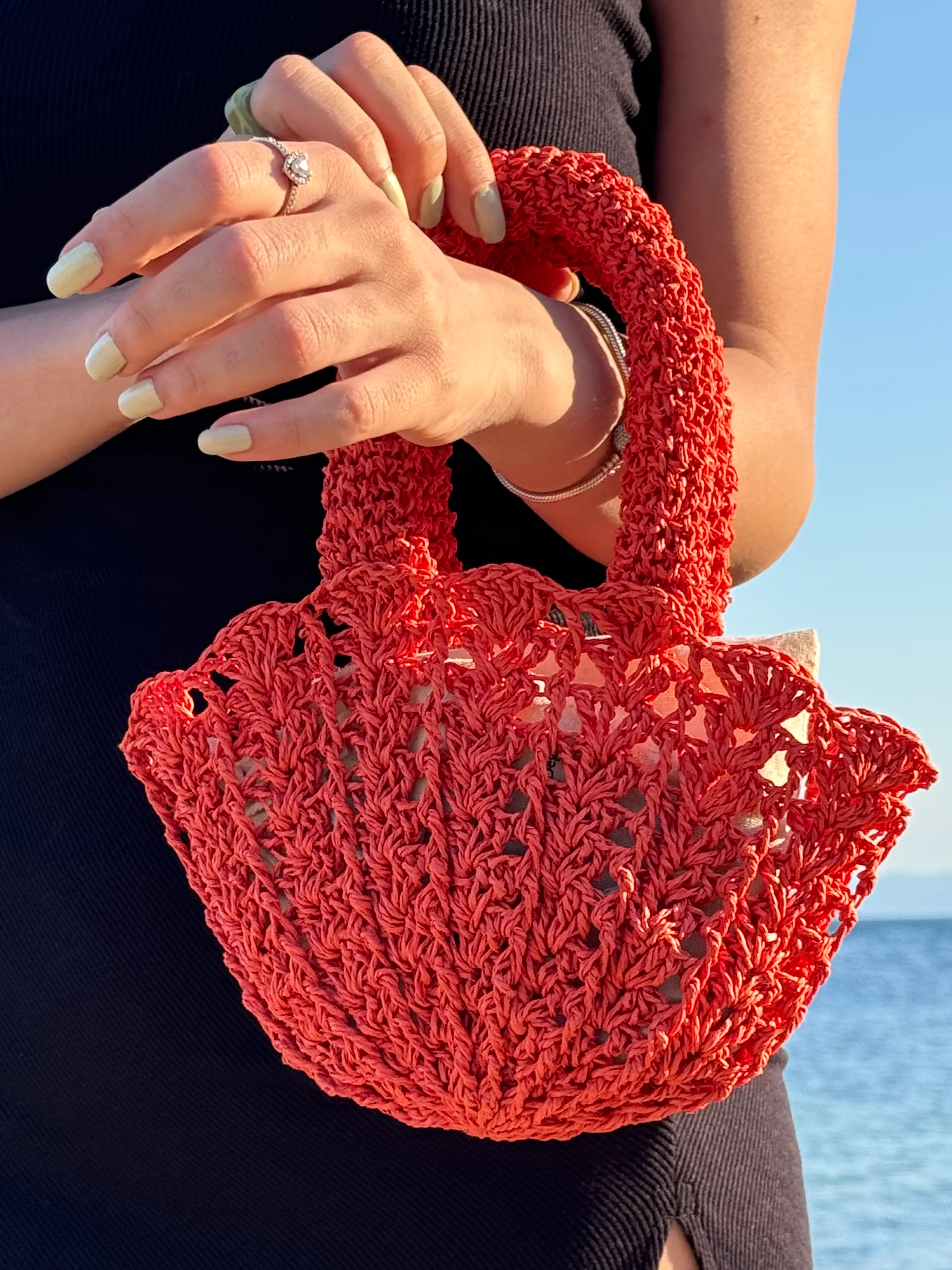 Mini İstiridye Yazlık El Çantası 