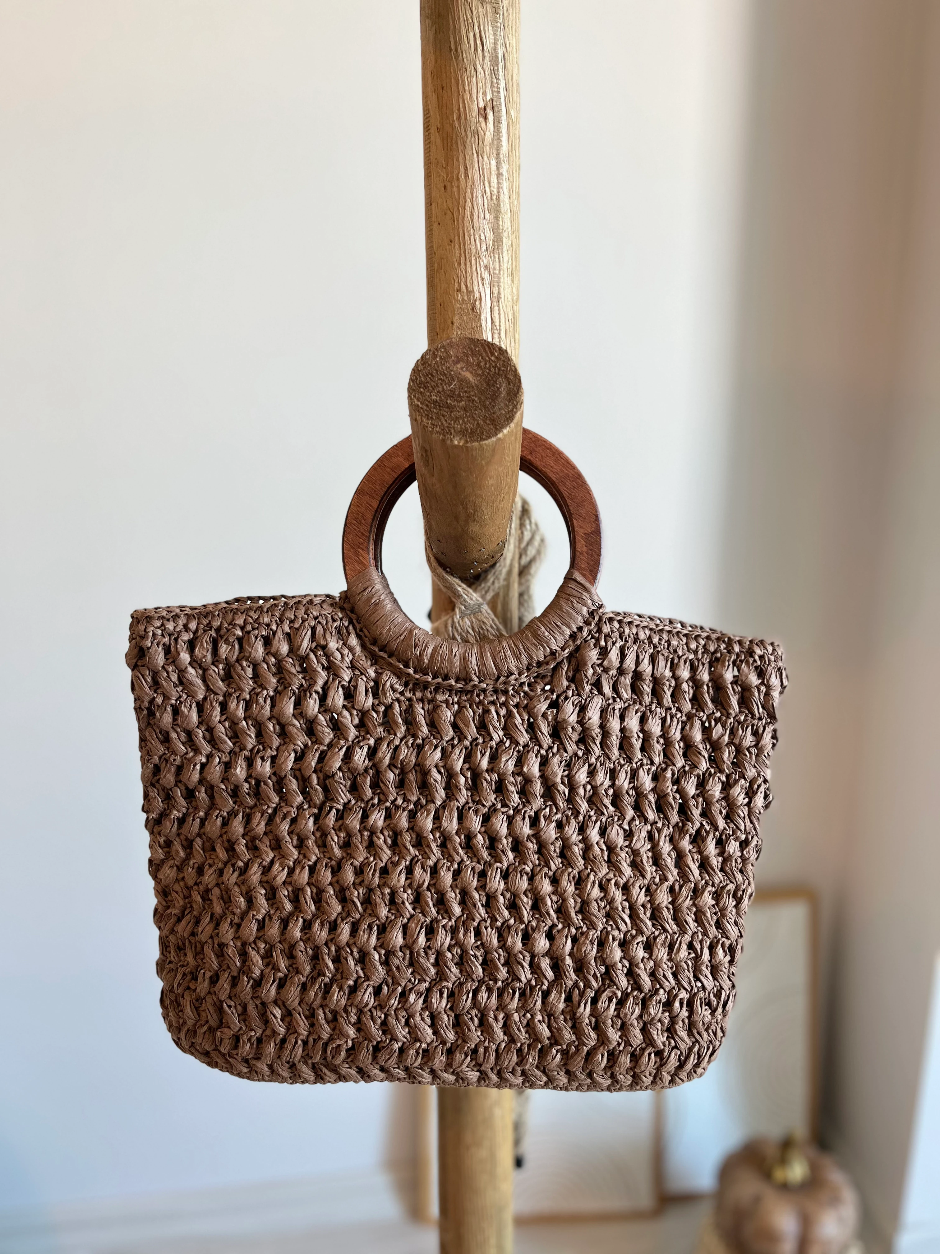  Kahverengi Hasır El Çantası