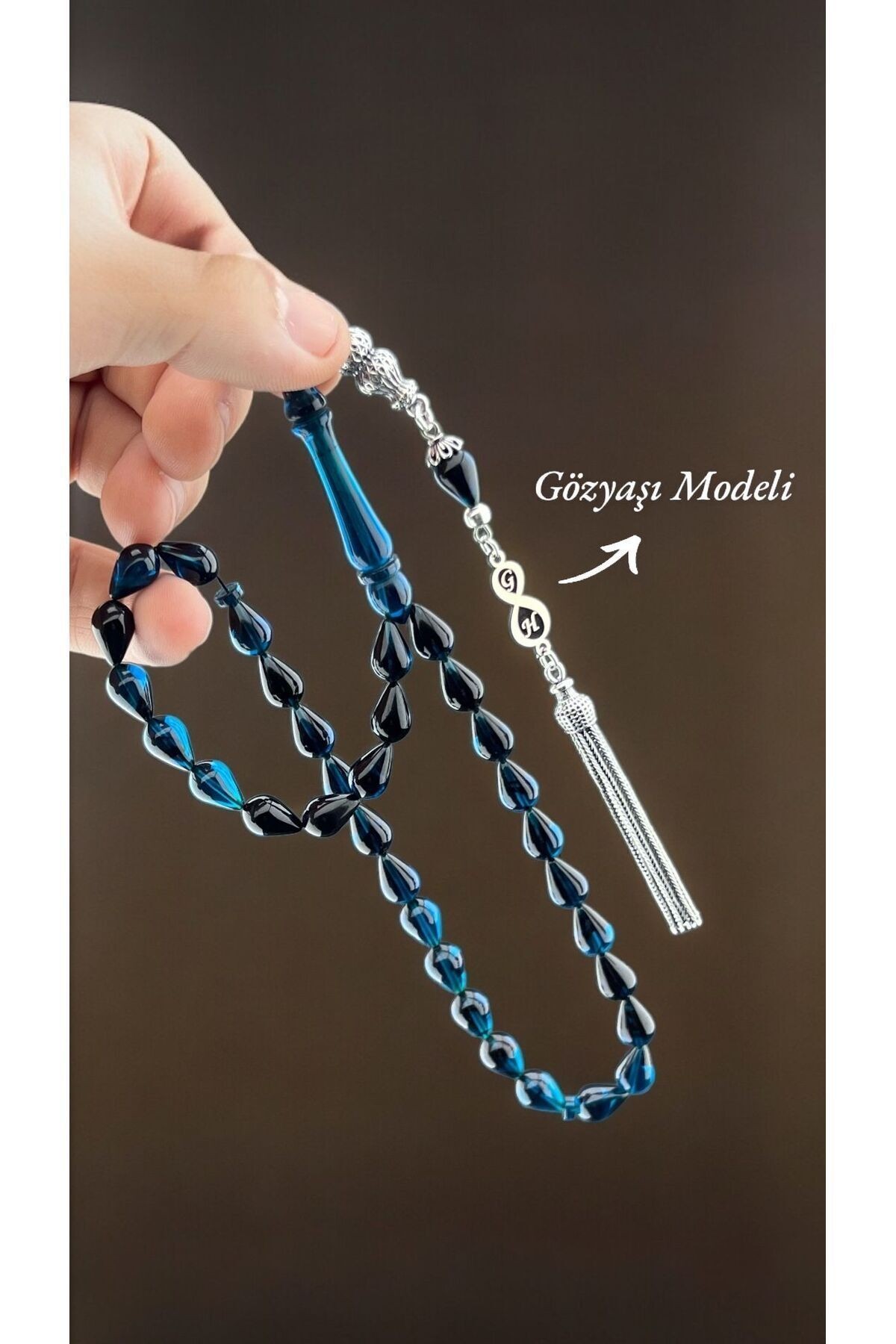 Gözyaşı Modeli Ateş Kehribarı Tesbih