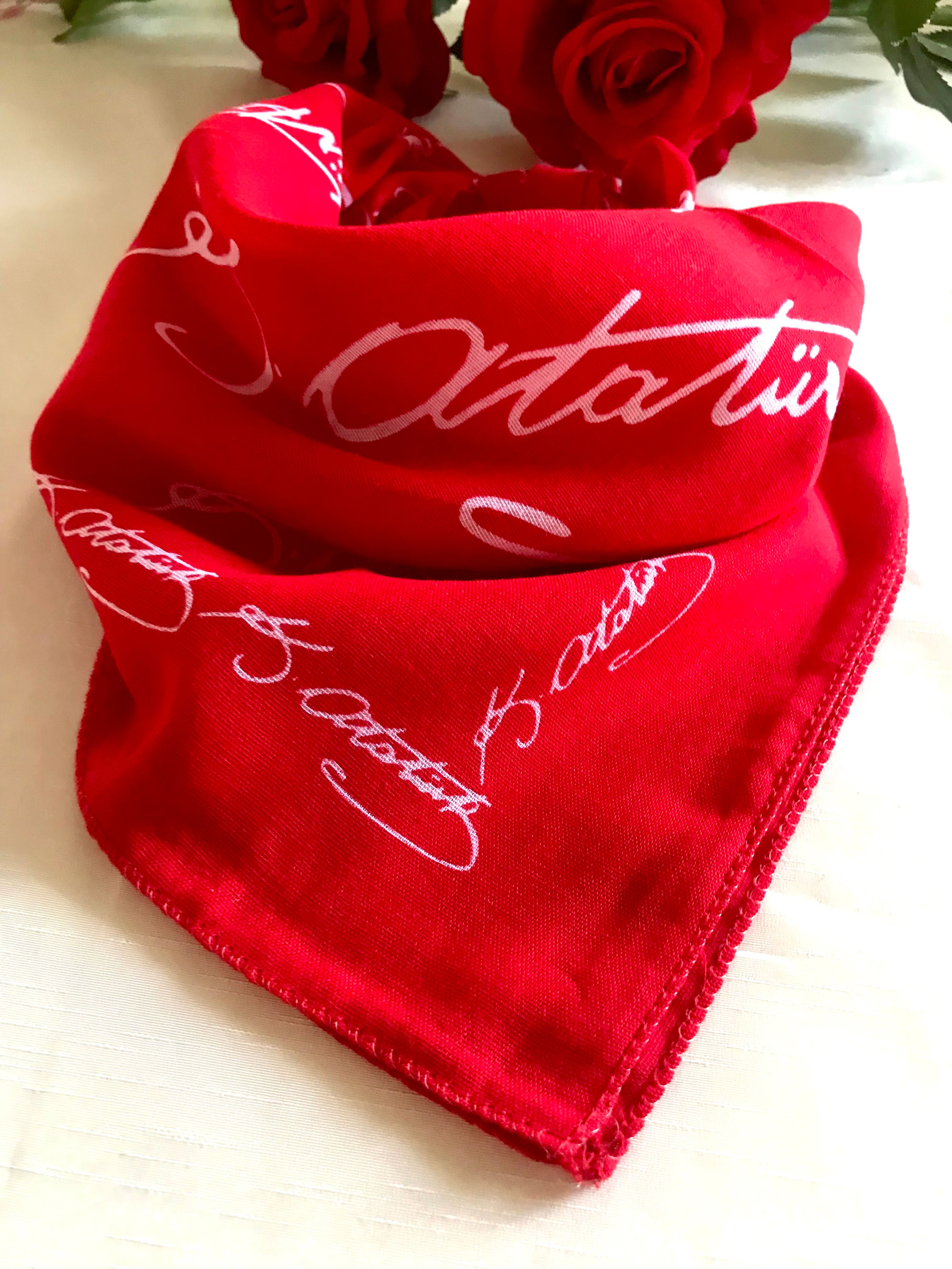 Atatürk İmzalı %100 Koton Bandana