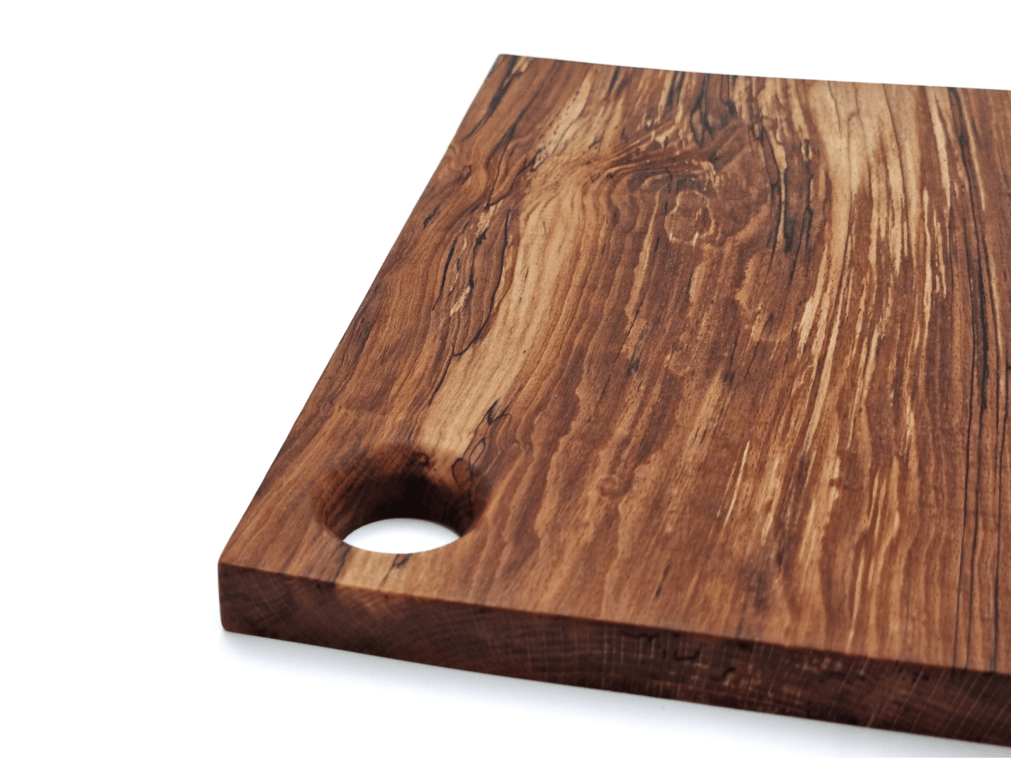 Cutting Board With Grip Hole In Spalted Beech