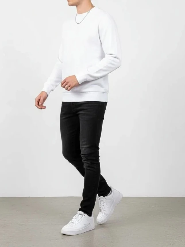 2 İplik Şardonlu Sweatshirt ( Slim Fit Kalıp )