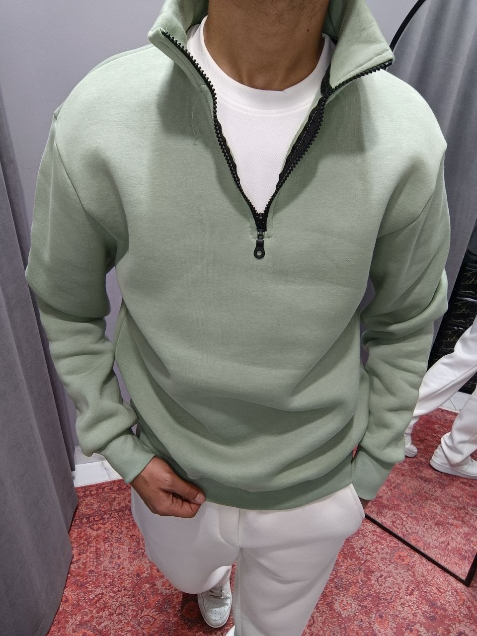 YARIM FERMUARLI SWEAT BAGGY EŞOFMAN KOMBİN