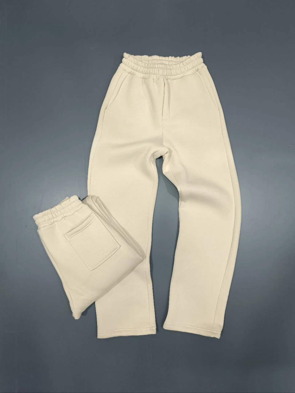 3 İPLİK ŞARDONLU KOPAKT PENYE BAGGY EŞOFMAN - BEJ