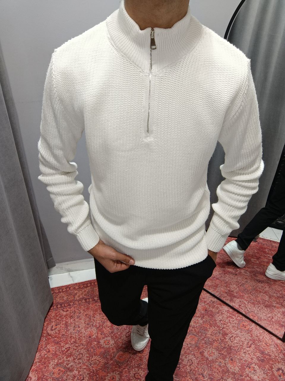 YARIM FERMUAR TRİKO KAZAK 