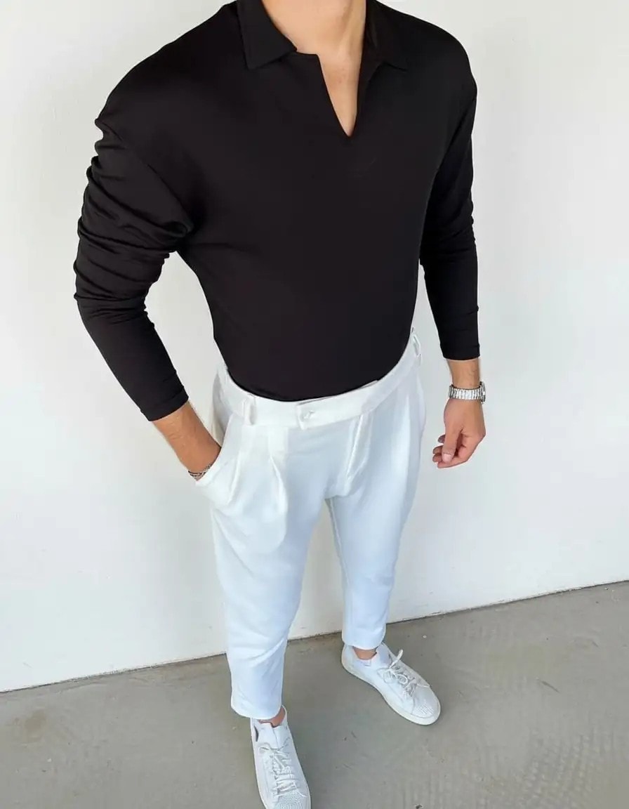 KREP KUMAŞ SWEATSHİRT - SİYAH
