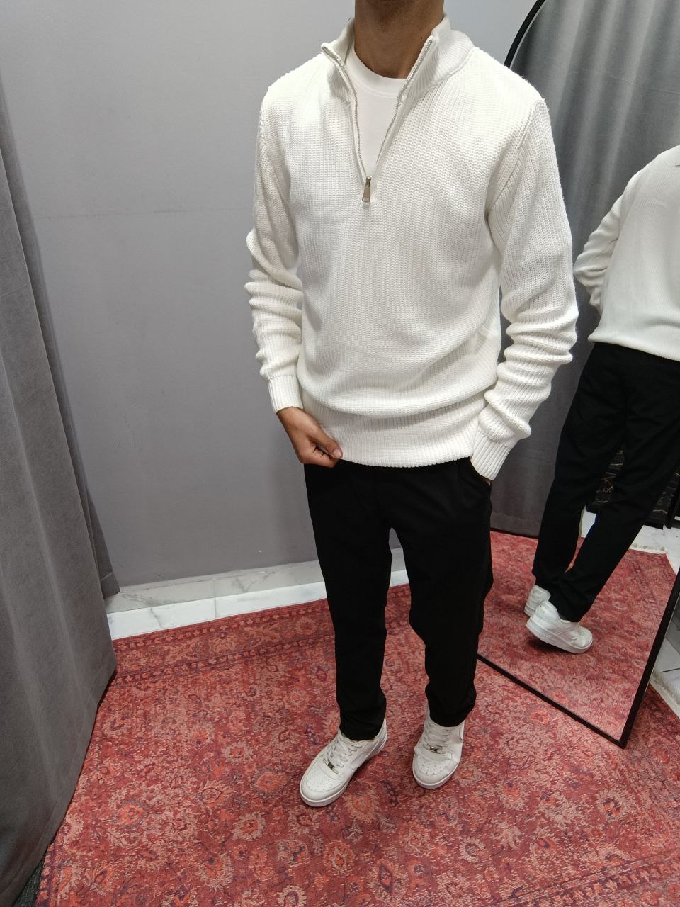 YARIM FERMUAR TRİKO KAZAK 