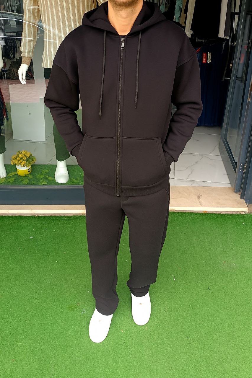 3 İPLİK ŞADONLU KOMPAKT PENYE KAPŞONLU CEKET