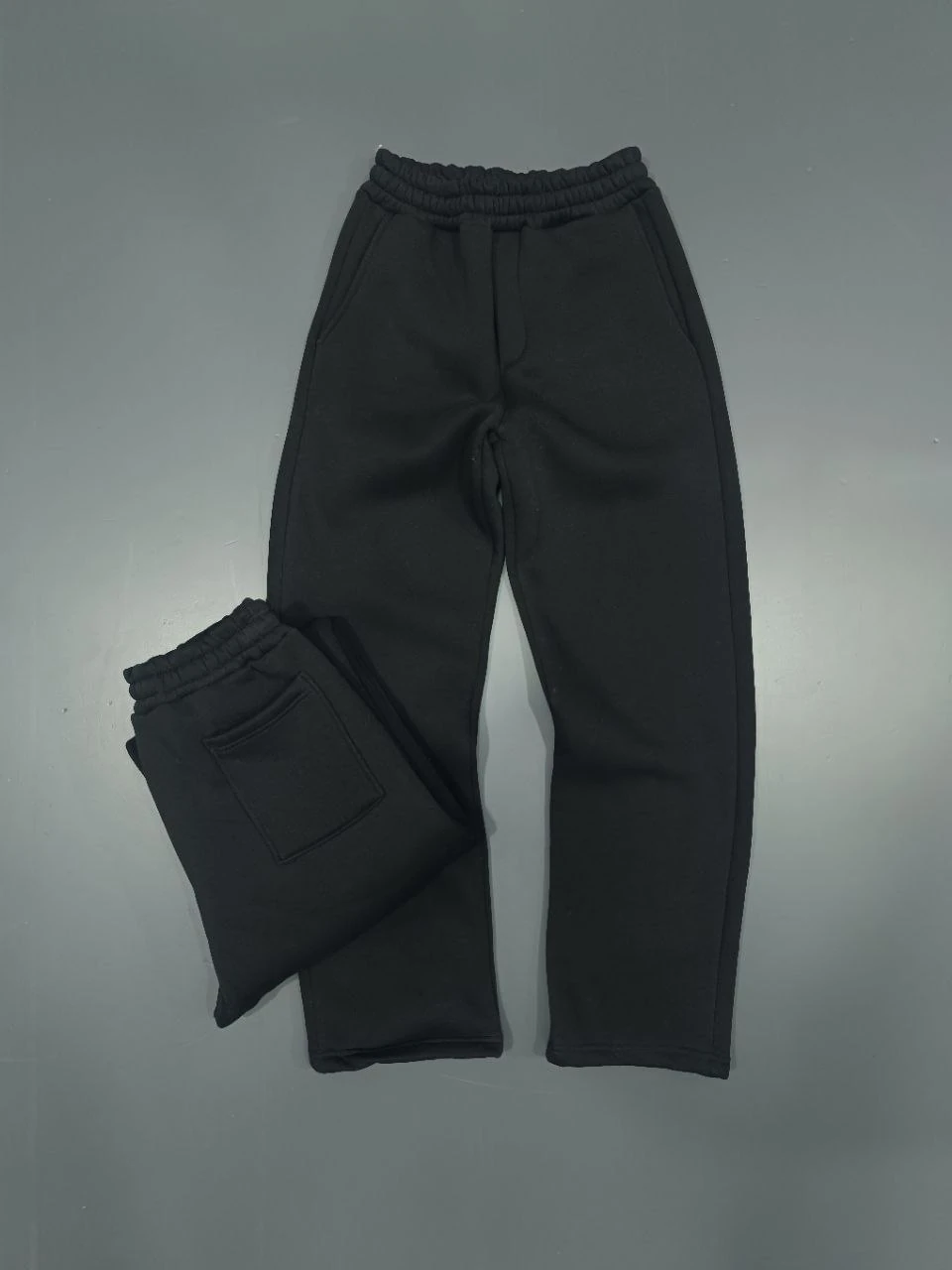 3 İPLİK ŞARDONLU KOPAKT PENYE BAGGY EŞOFMAN - SİYAH