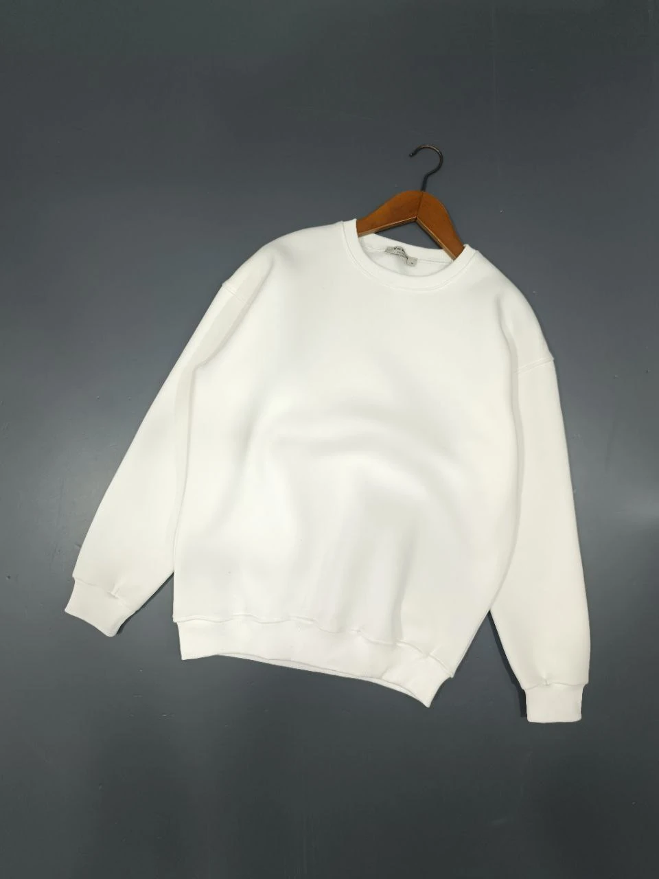 3 İPLİK PAMUKLU KOMPAKT PENYE BİSİKLET YAKA SWEATSHİRT