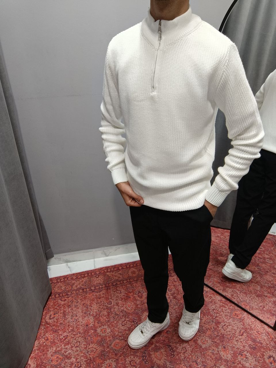 YARIM FERMUAR TRİKO KAZAK 