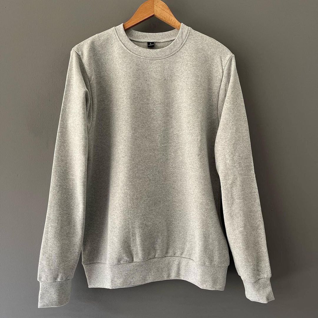 2 İplik Şardonlu Sweatshirt ( Slim Fit Kalıp ) - GRİ