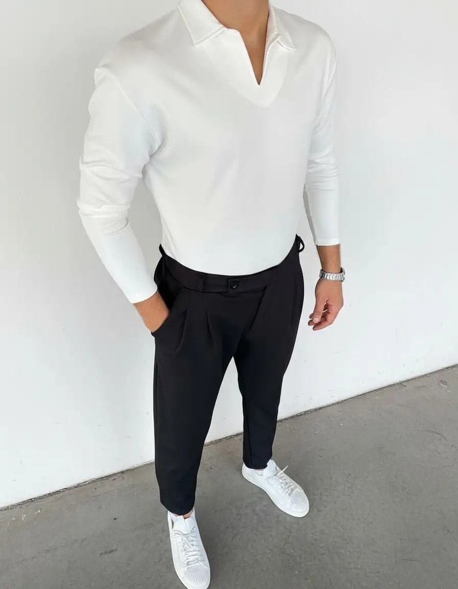 KREP KUMAŞ SWEATSHİRT - BEYAZ